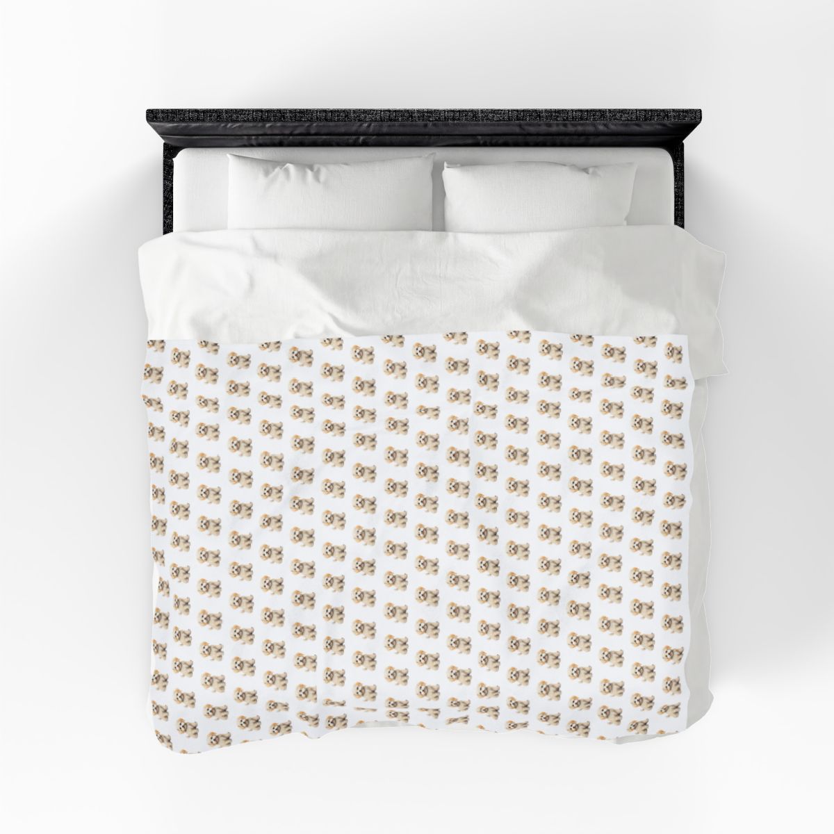 Maltipoo Velveteen Plush Blanket (White)