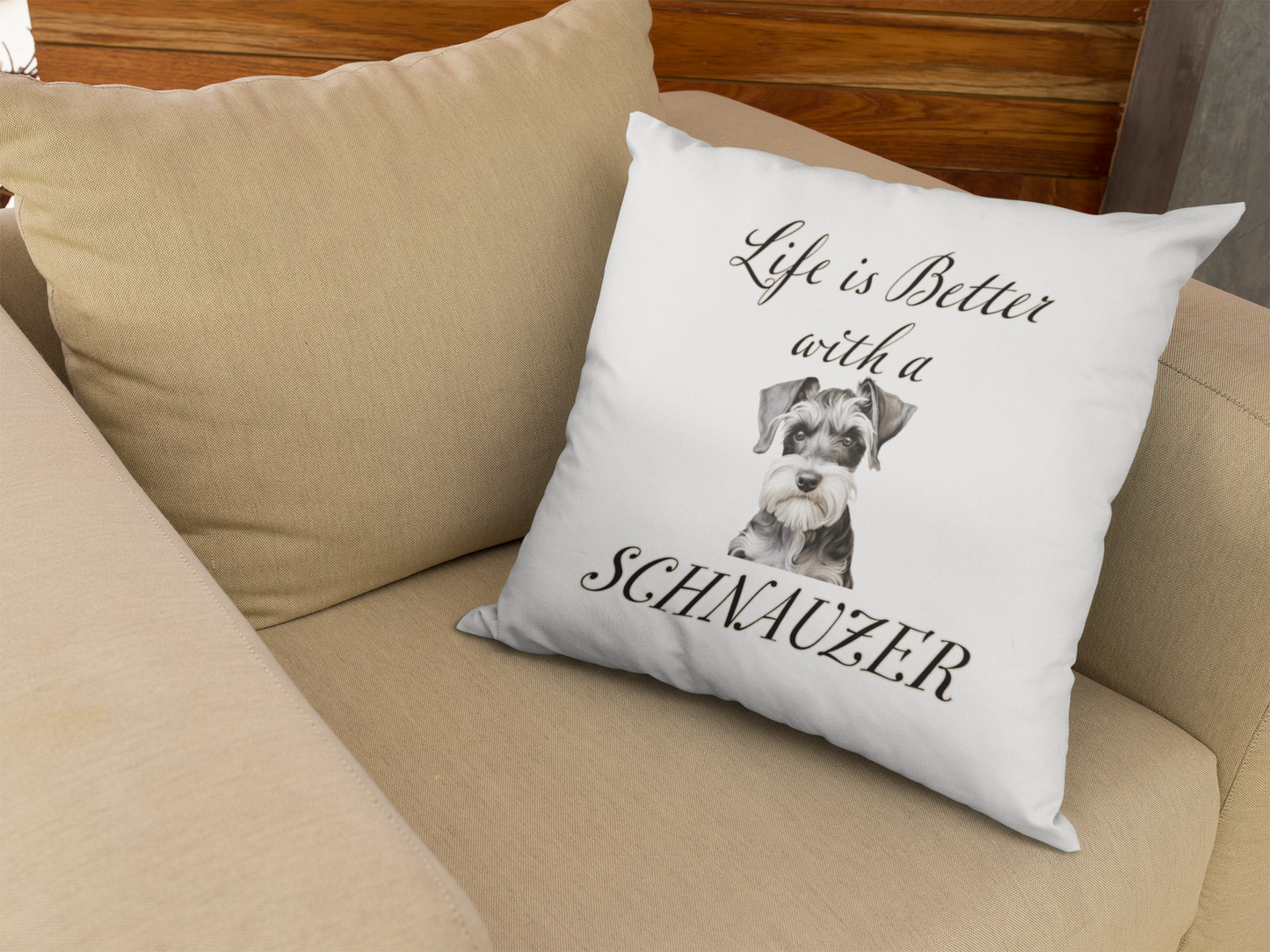 Schnauzer Pillow - Dog Throw Cushion