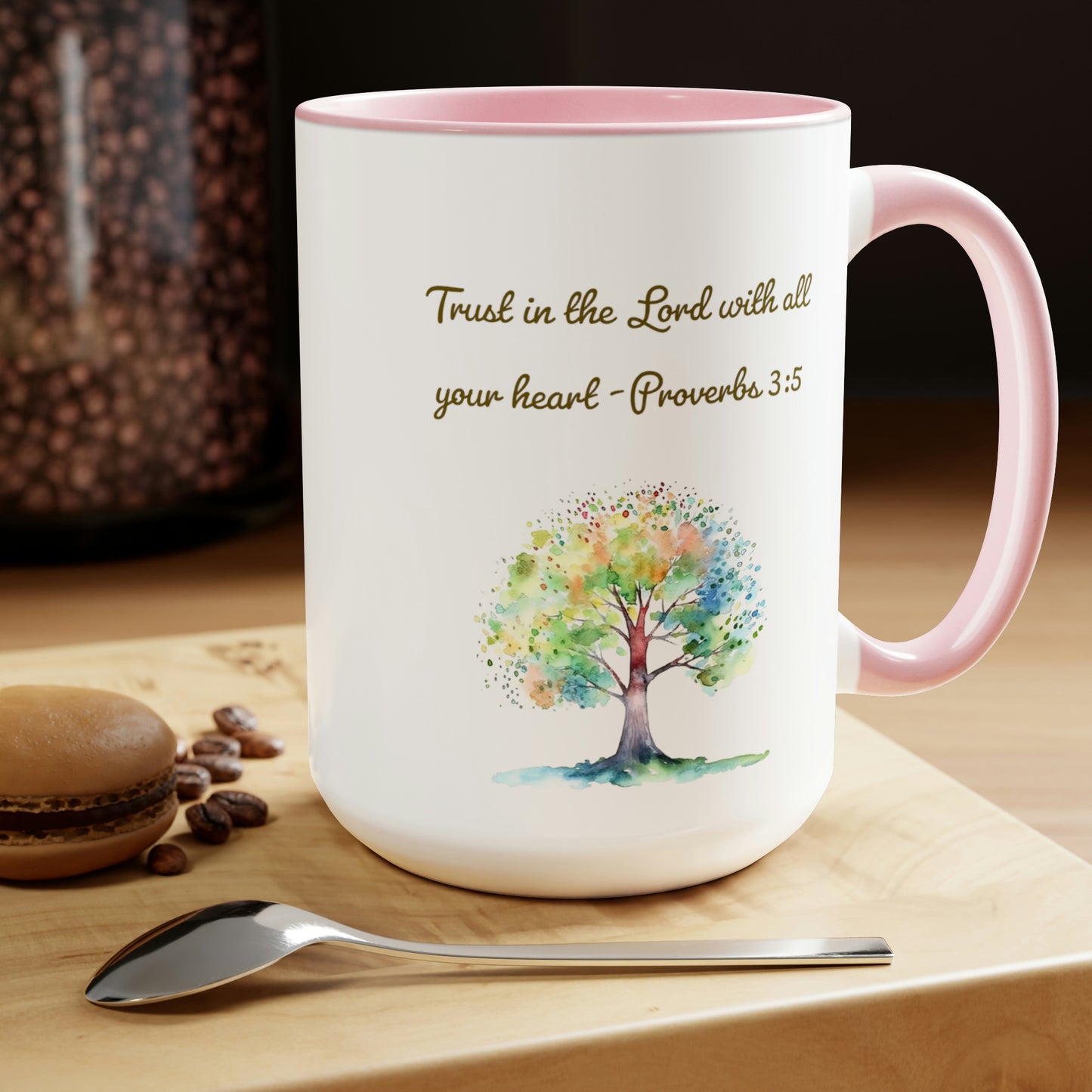 Trust in the Lord Proverbs 3:5 Two-Tone Coffee Mugs 15oz