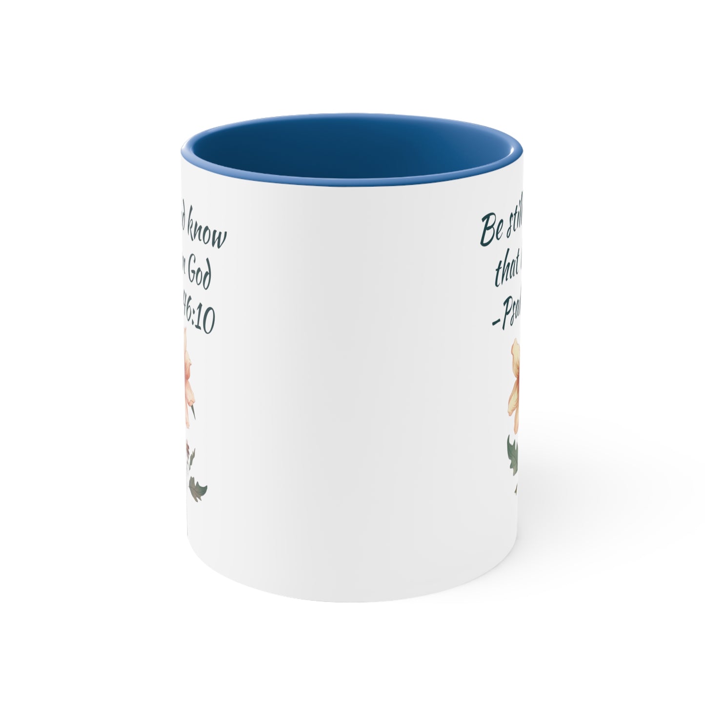 Be Still and Know Psalm Accent Coffee Mug, 11oz