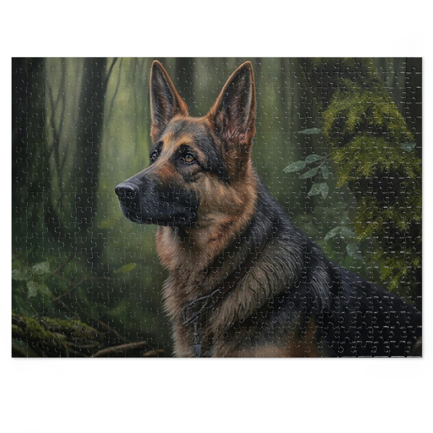 Tranquil Forest German Shepherd Puzzle (500,1000-Piece)