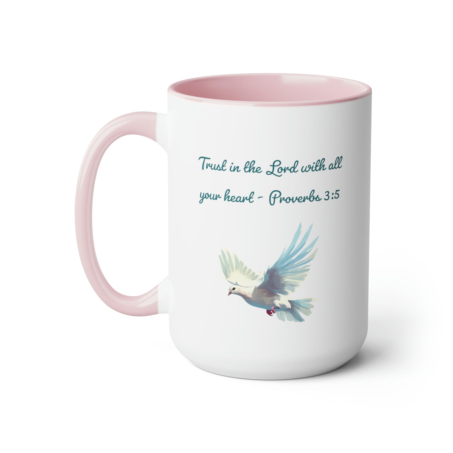 Trust in the Lord, Proverbs 3:5, Two-Tone Coffee Mugs, 15oz