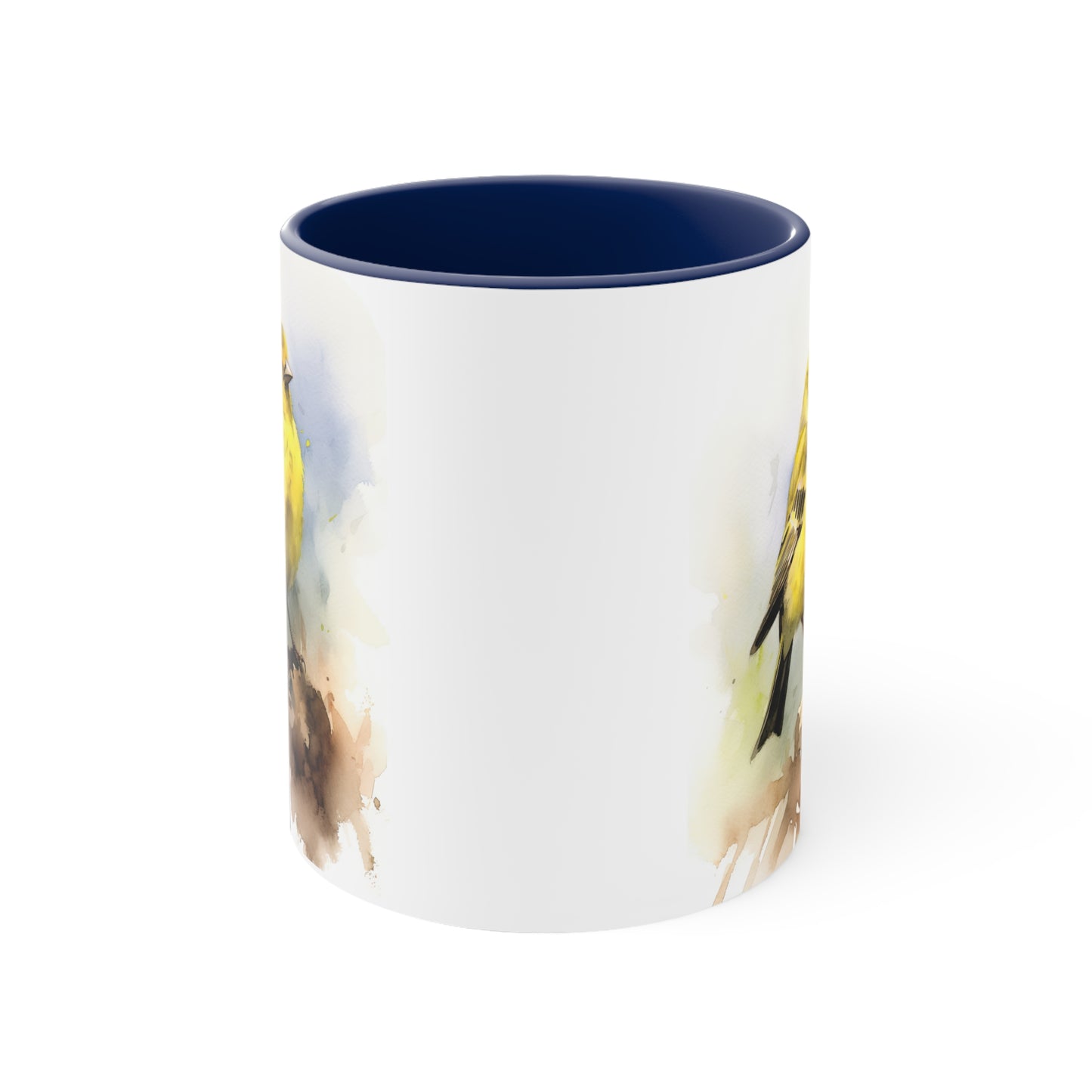 Canary Watercolor Accent Coffee Mug, 11oz