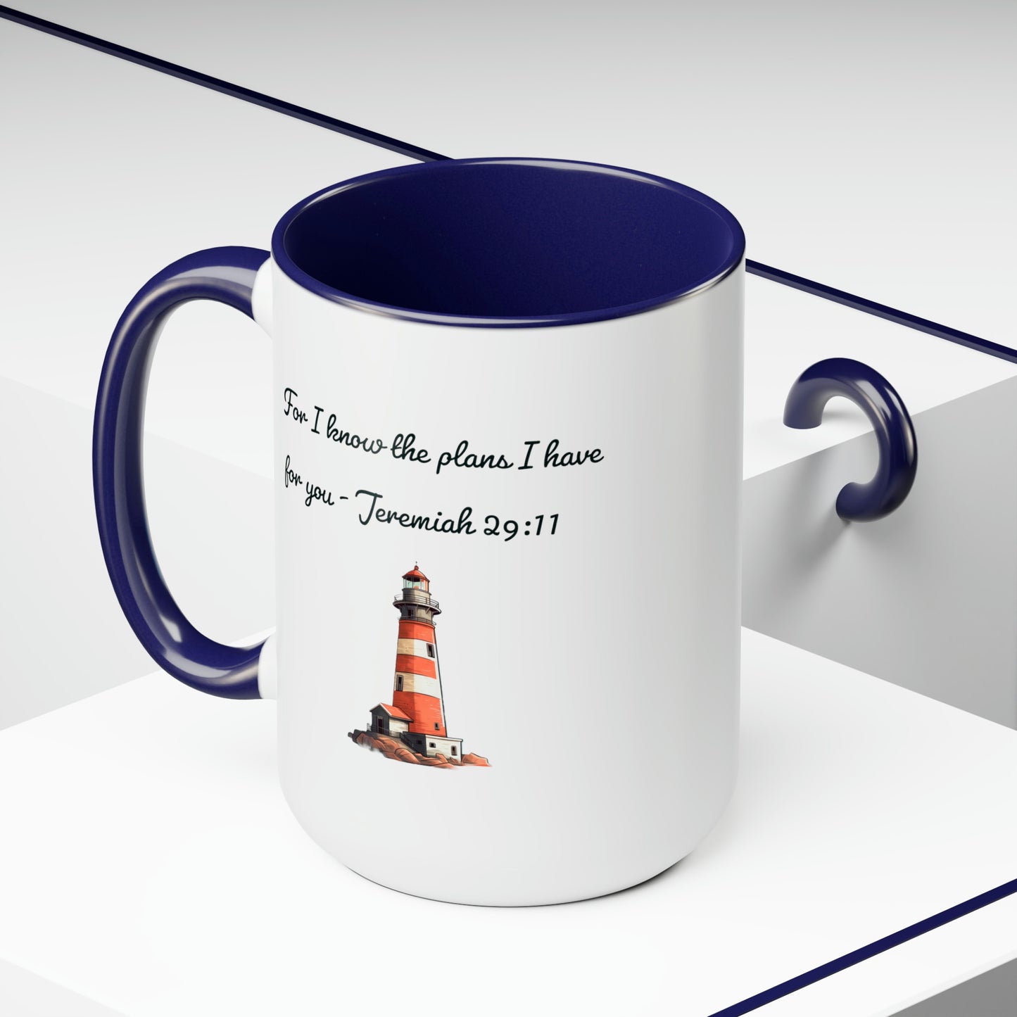 For I know the Plans I have for You, Two-Tone Coffee Mugs, 15oz