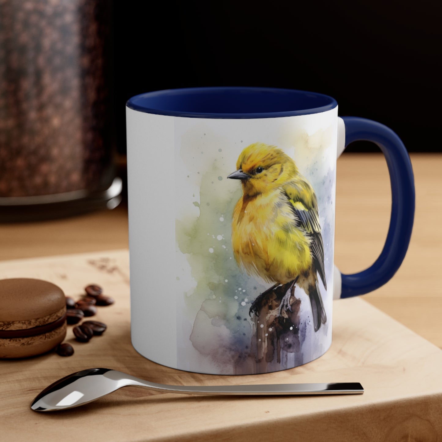 Canary Watercolor Accent Coffee Mug, 11oz