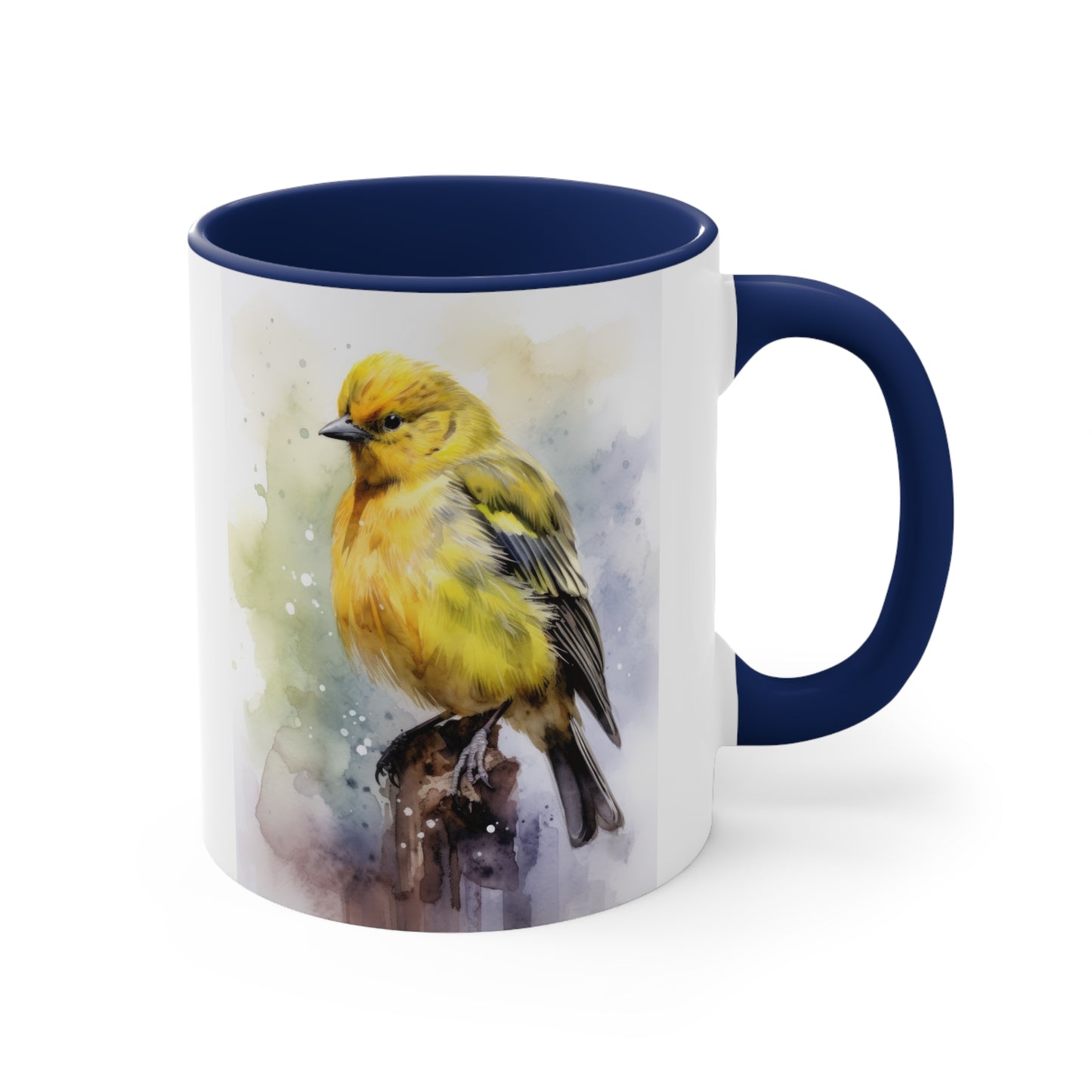 Canary Watercolor Accent Coffee Mug, 11oz