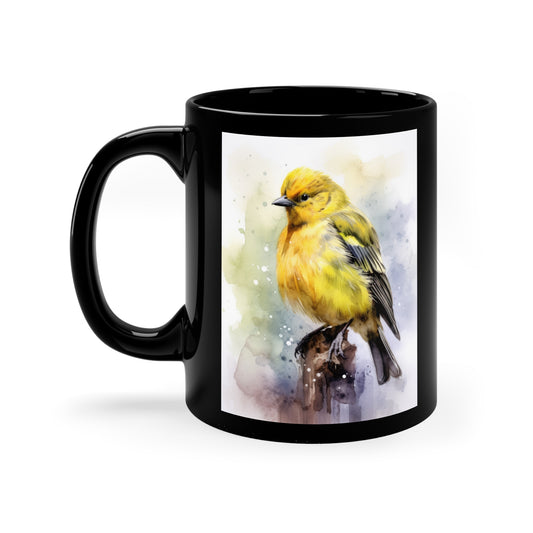 Canary Watercolor Mug - 11 oz Ceramic Mug