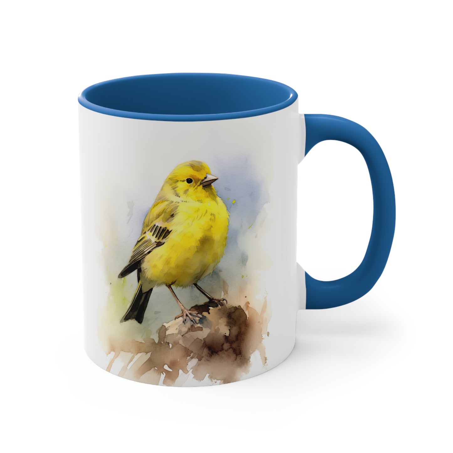 Canary Watercolor Accent Coffee Mug, 11oz