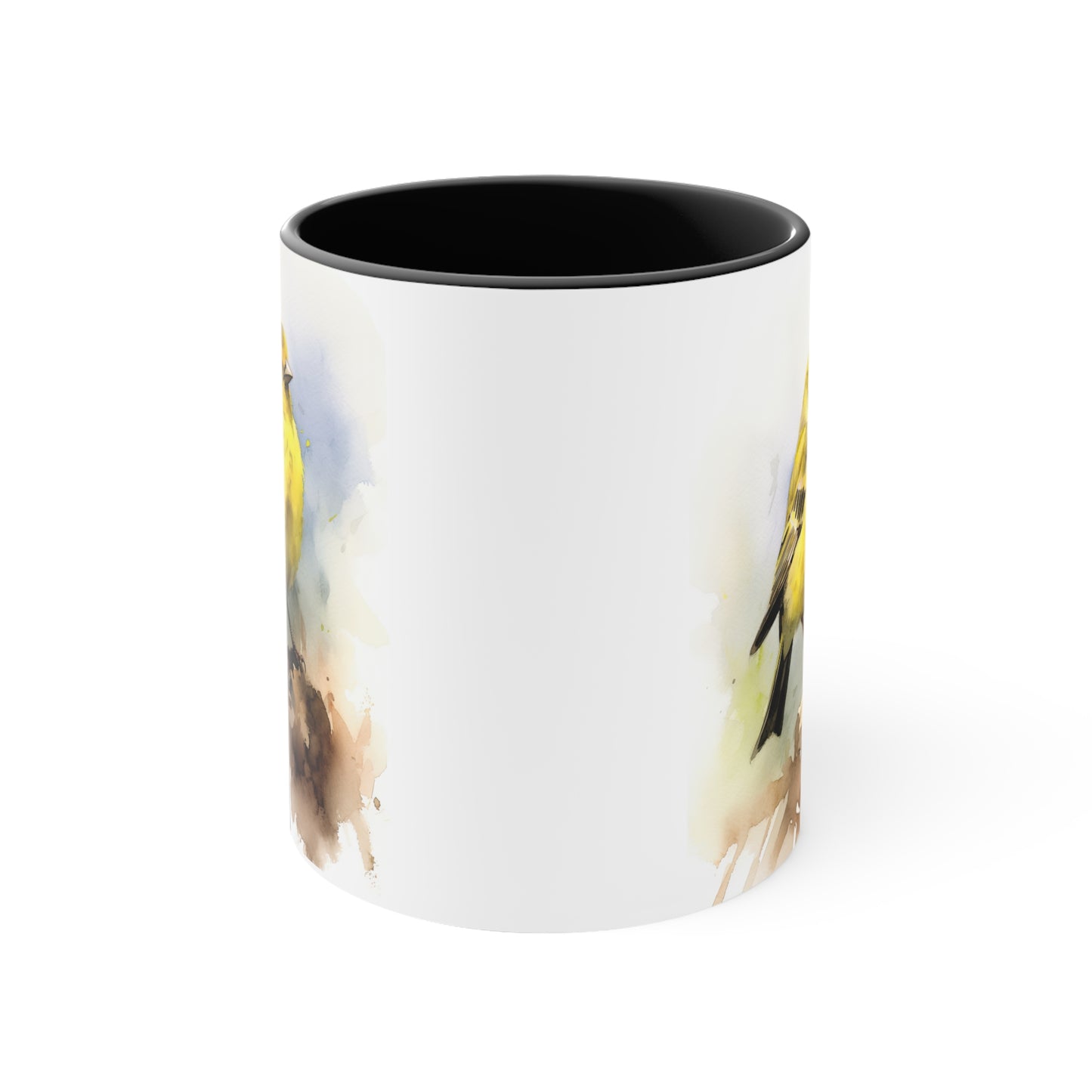 Canary Watercolor Accent Coffee Mug, 11oz