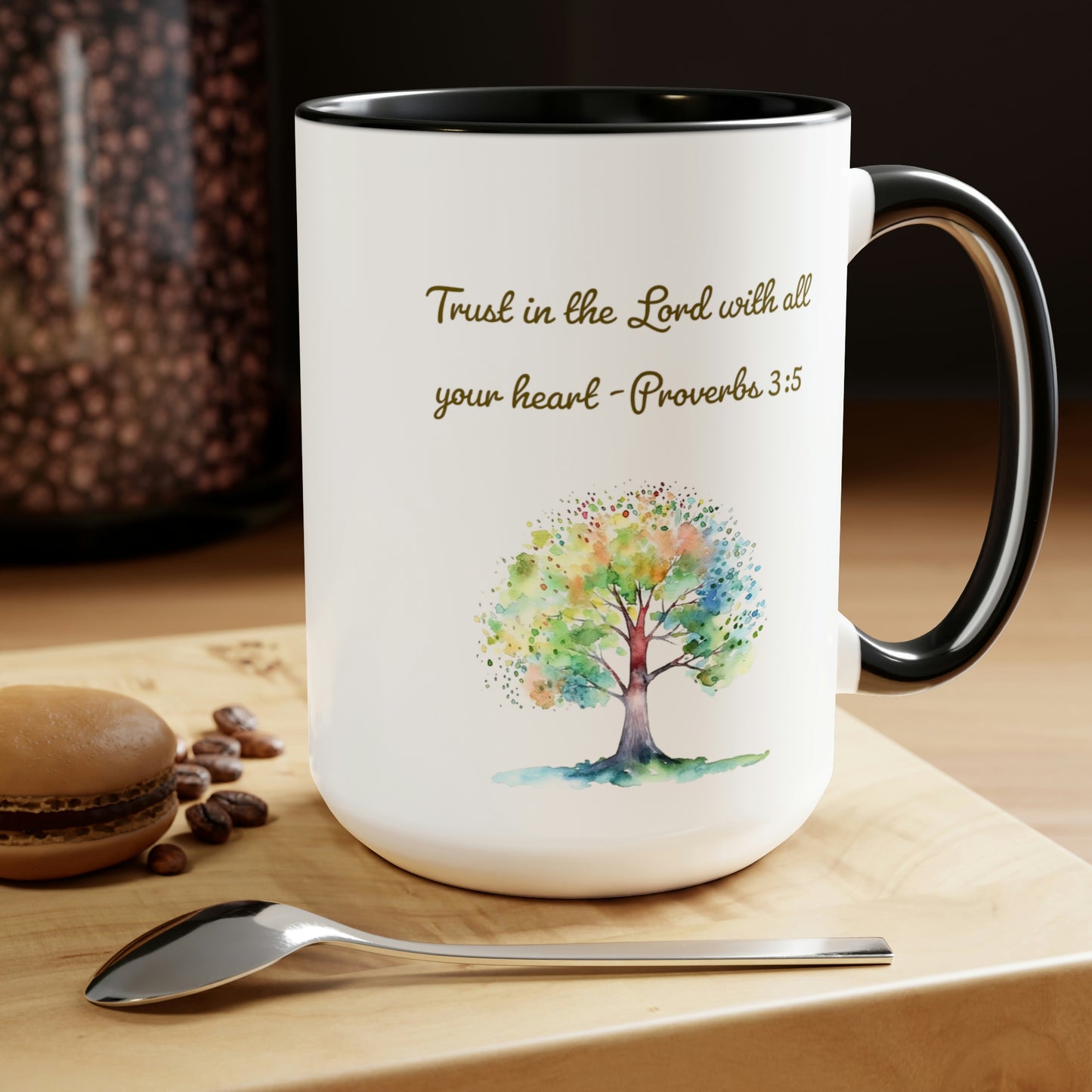 Trust in the Lord Proverbs 3:5 Two-Tone Coffee Mugs 15oz