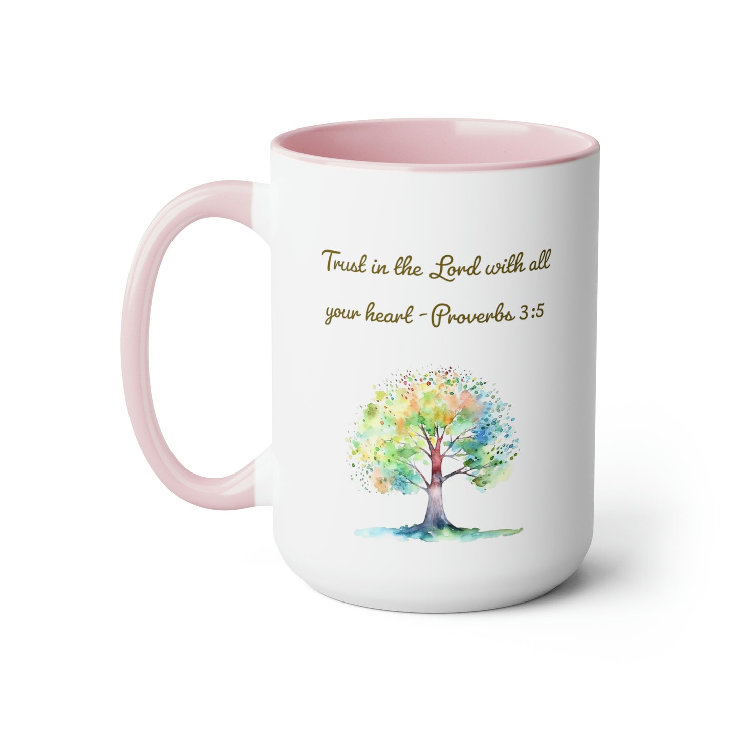 Trust in the Lord Proverbs 3:5 Two-Tone Coffee Mugs 15oz