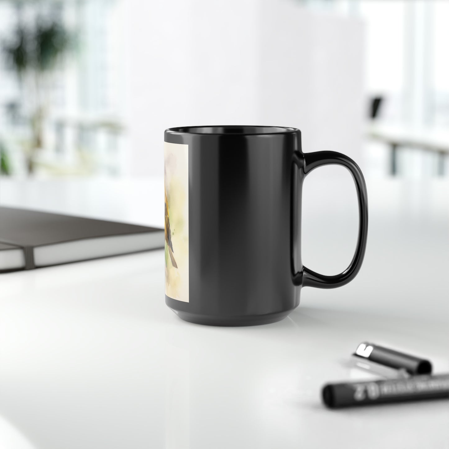 Canary Mug watercolor - 15 oz Ceramic