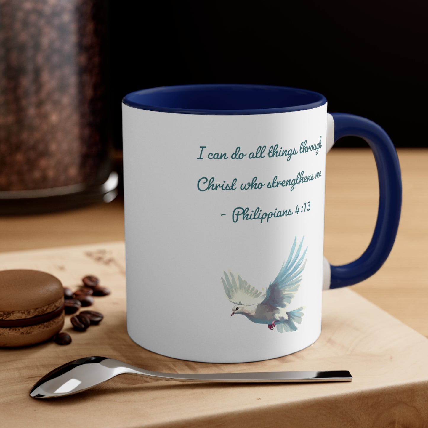 I Can Do all things Bible verse Accent Coffee Mug, 11 oz