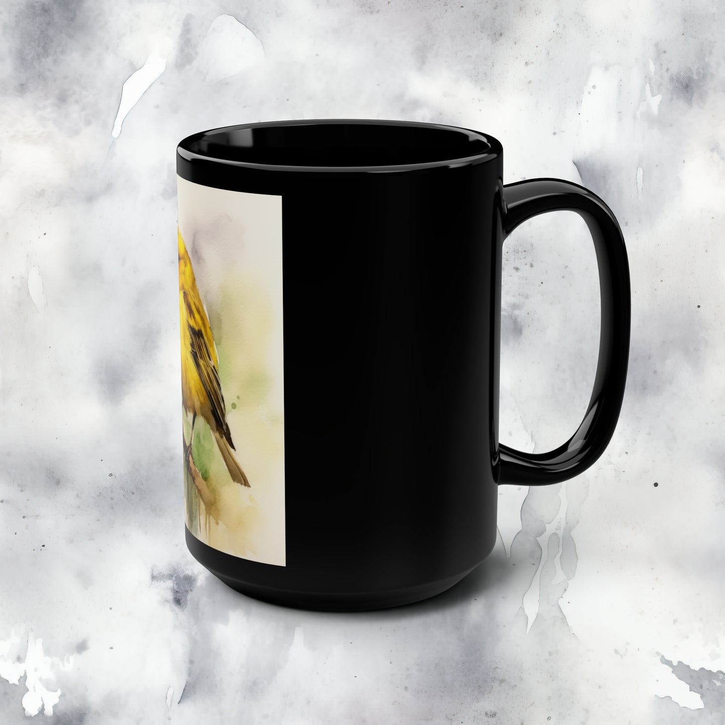 Canary Mug watercolor - 15 oz Ceramic