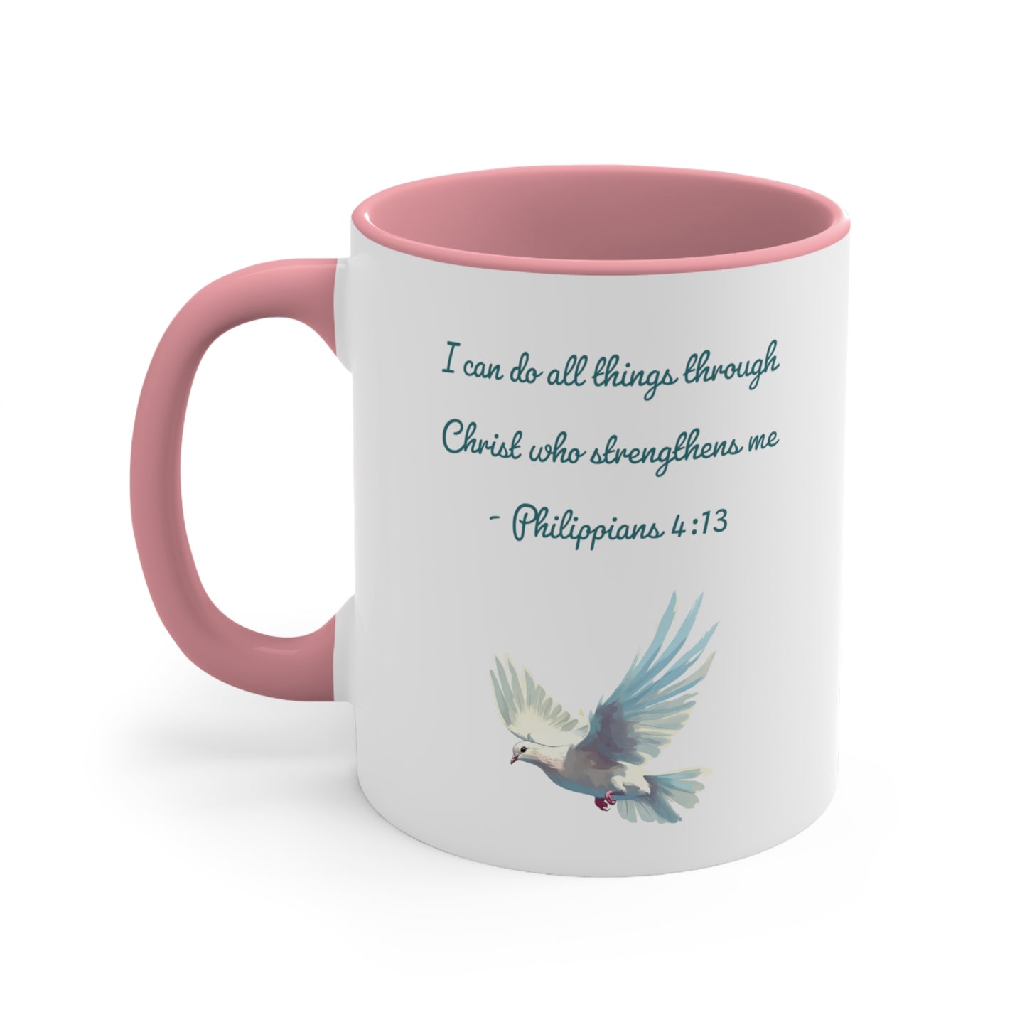 I Can Do all things Bible verse Accent Coffee Mug, 11 oz