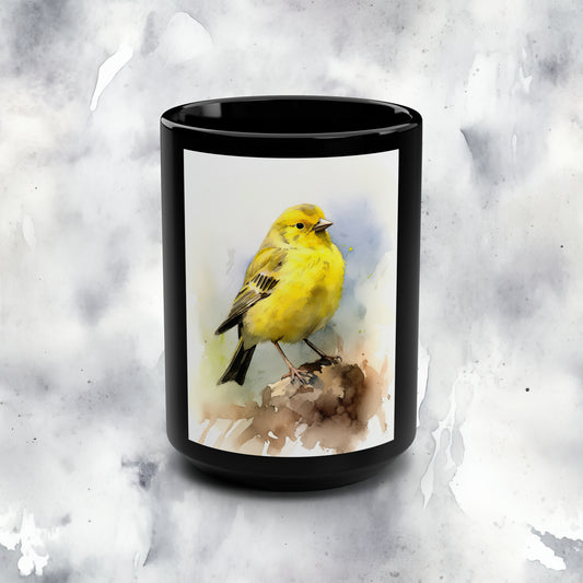 Canary Mug Watercolor - 15 oz Ceramic