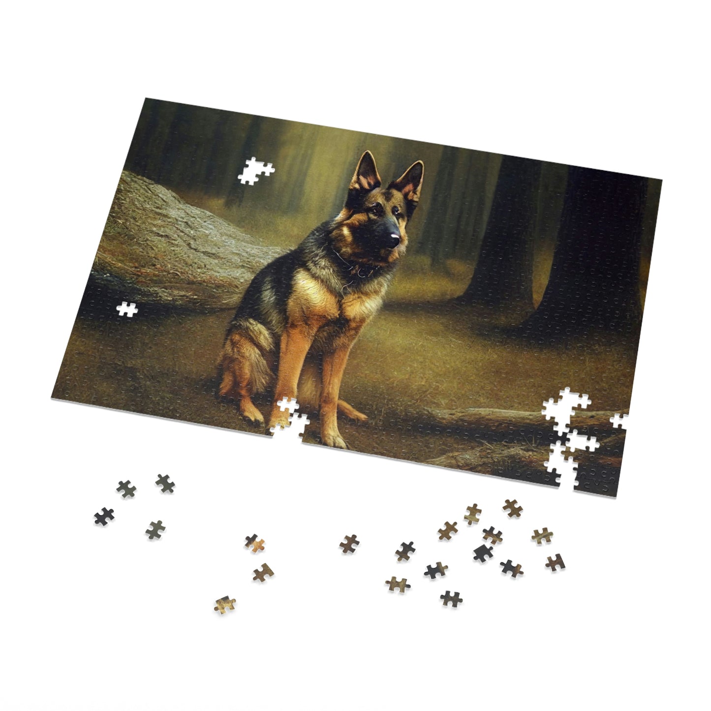 German Shepherd Forest Puzzle (500,1000-Piece)