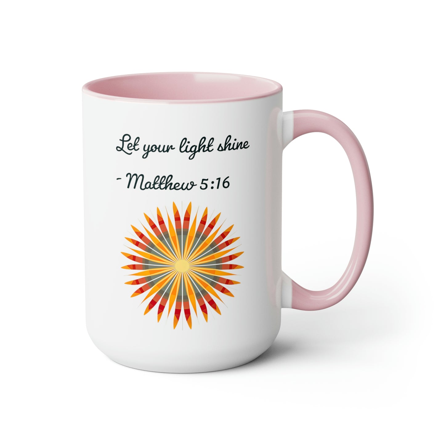 Let Your Light Shine, Two-Tone Coffee Mugs, 15oz