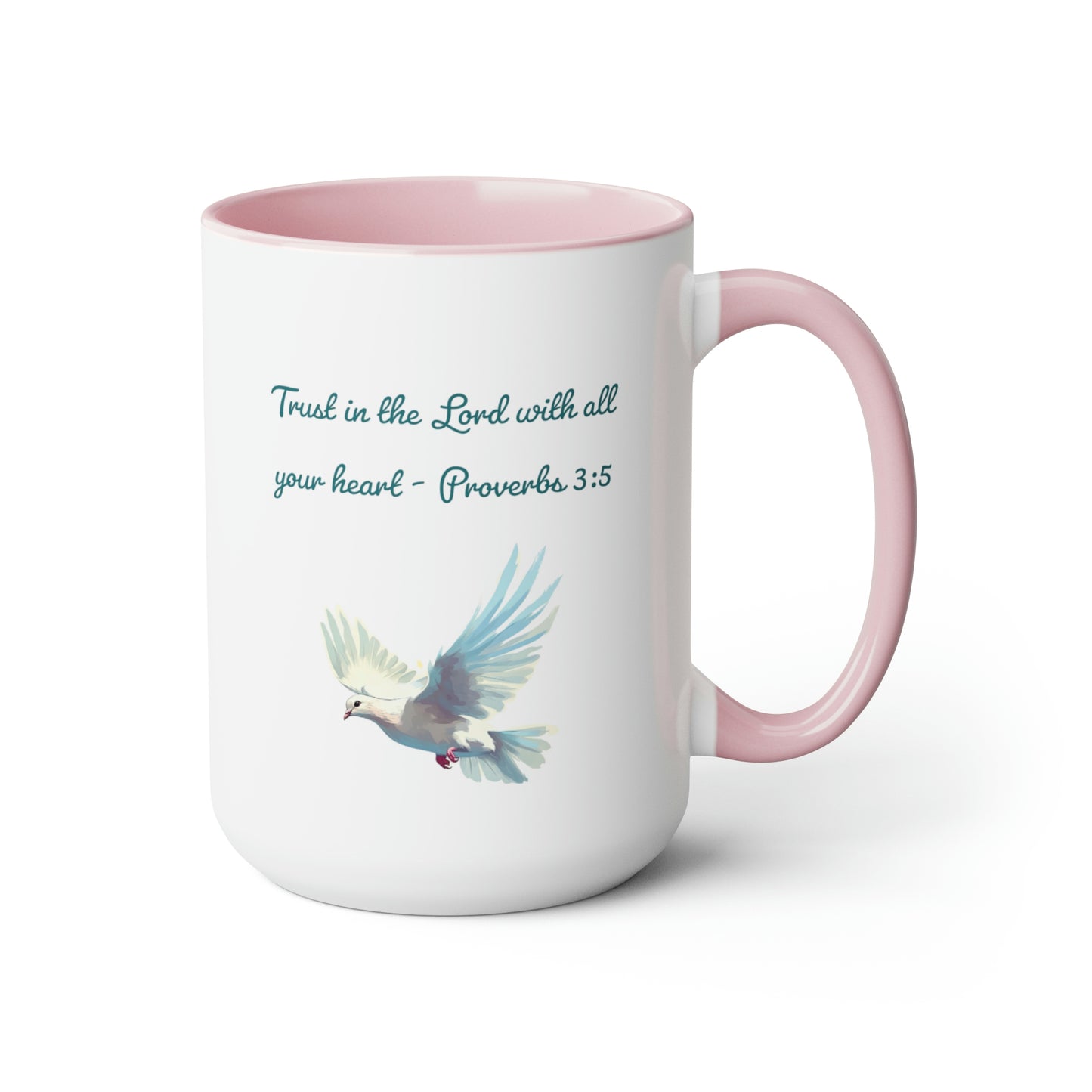 Trust in the Lord, Proverbs 3:5, Two-Tone Coffee Mugs, 15oz