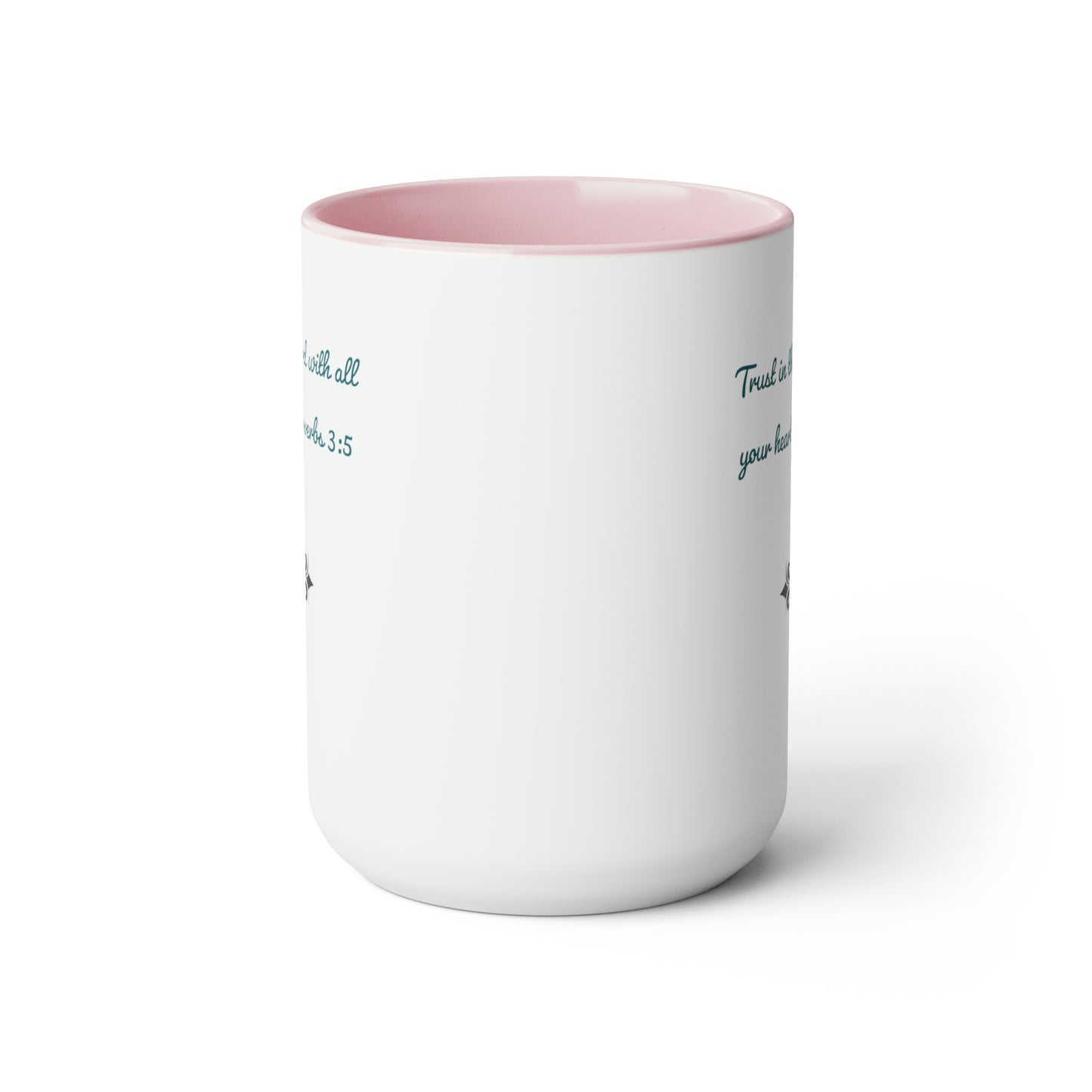 Trust in the Lord, Proverbs 3:5, Two-Tone Coffee Mugs, 15oz