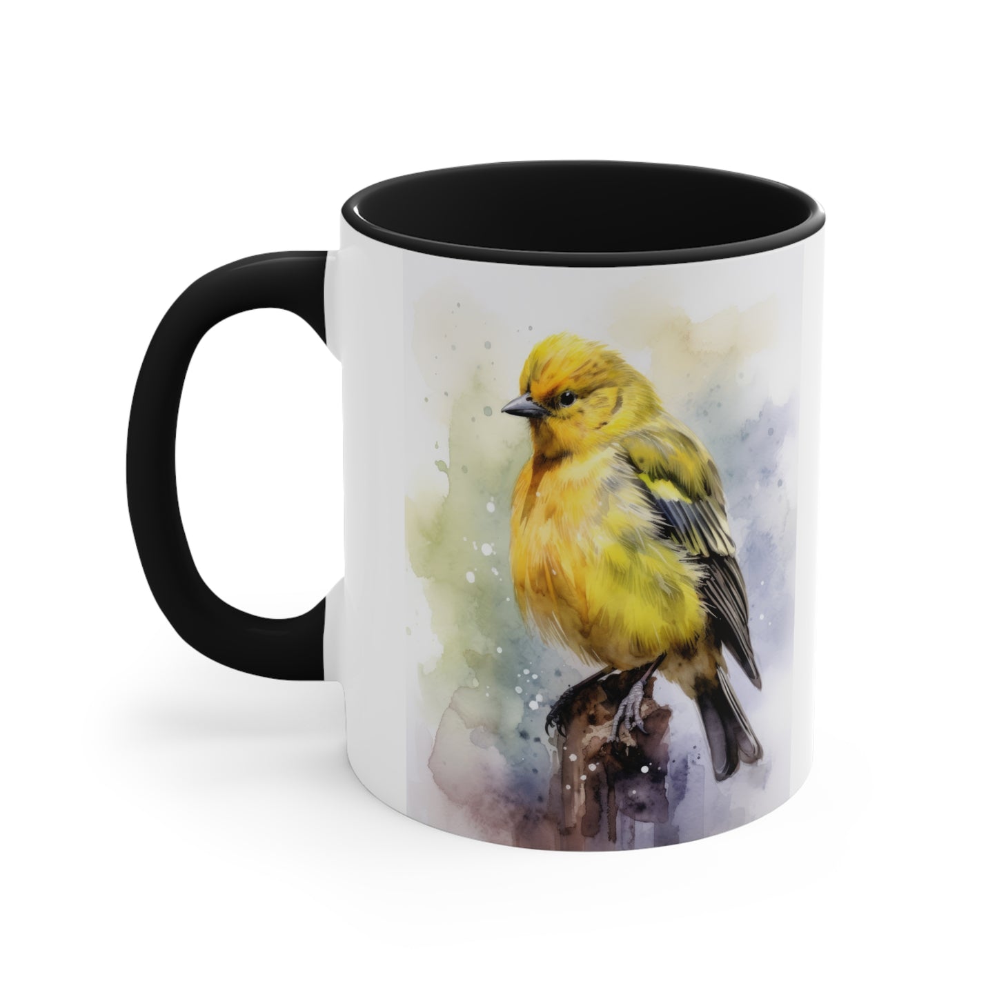 Canary Watercolor Accent Coffee Mug, 11oz
