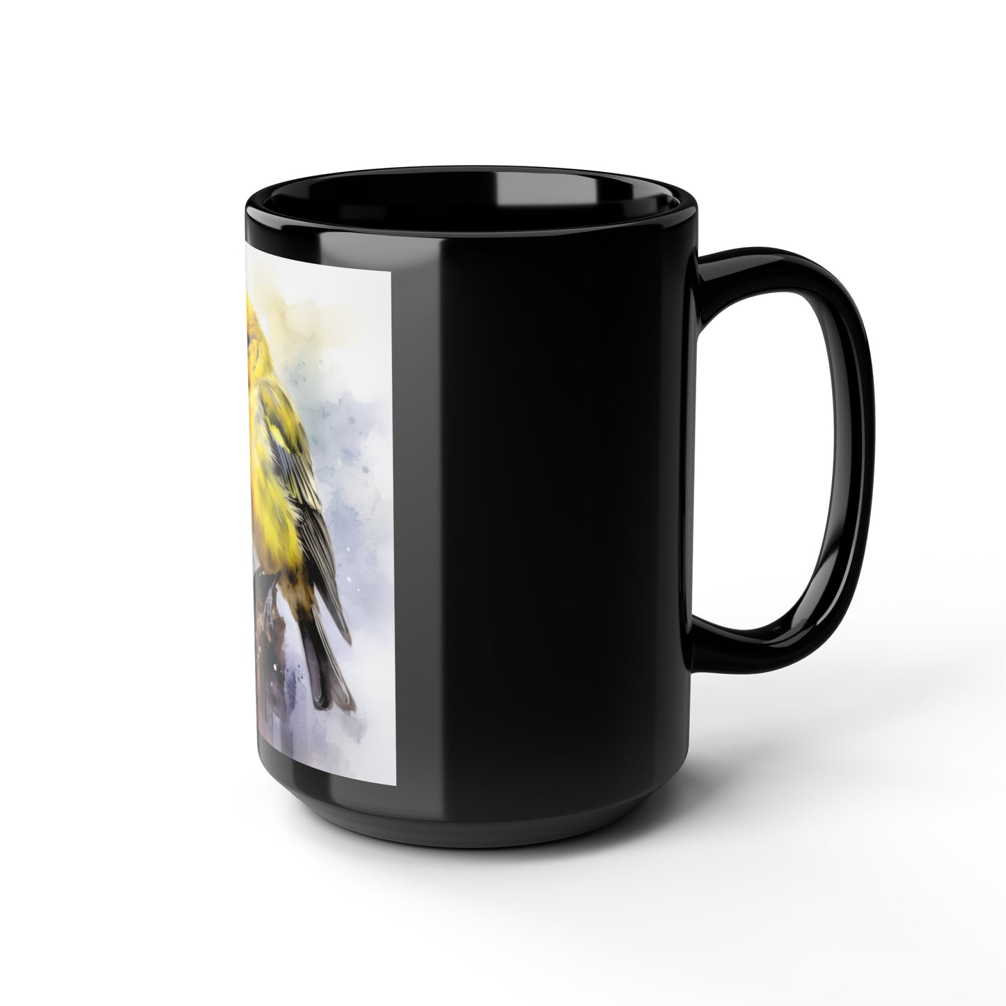 Canary Mug watercolor - 15 oz Ceramic
