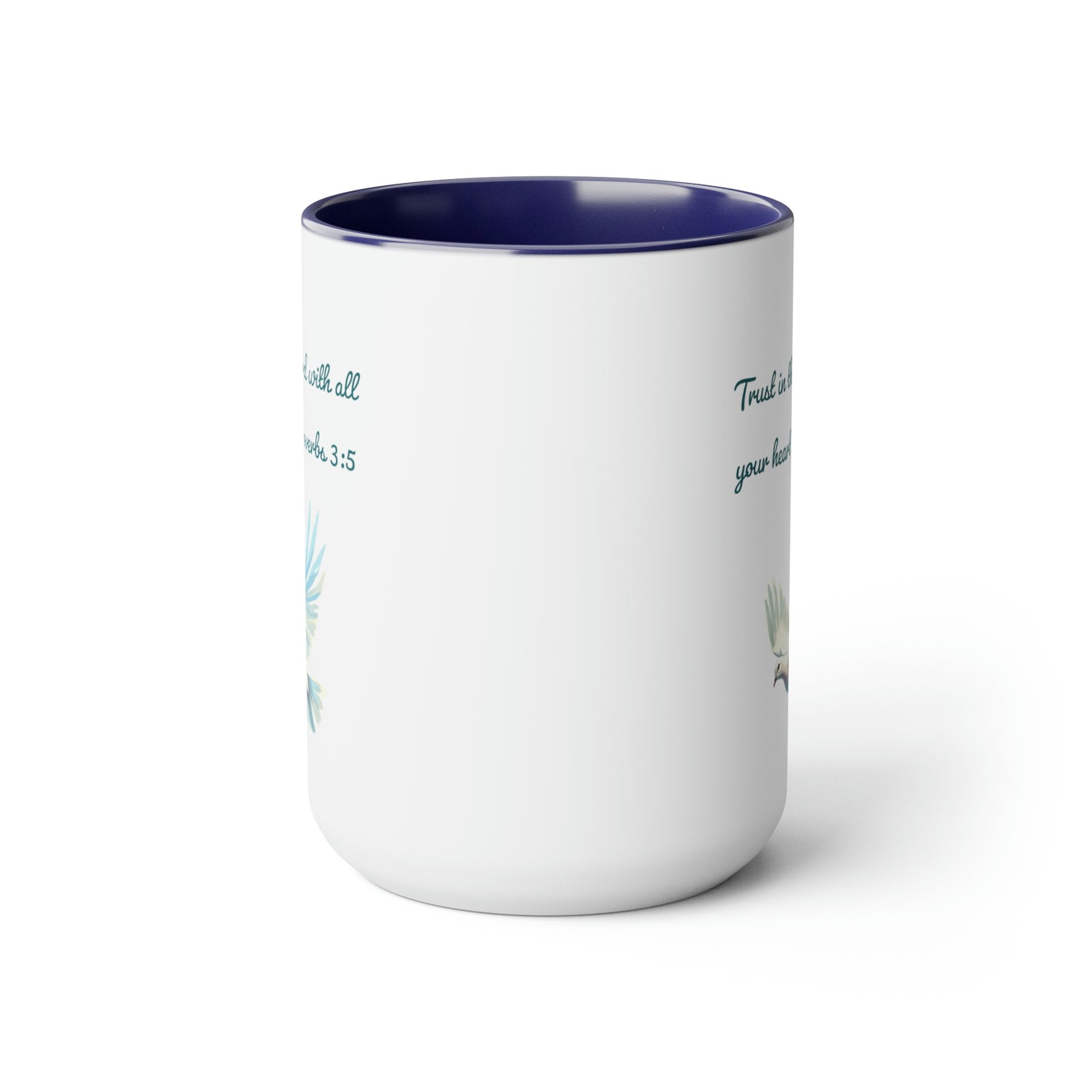 Trust in the Lord, Proverbs 3:5, Two-Tone Coffee Mugs, 15oz