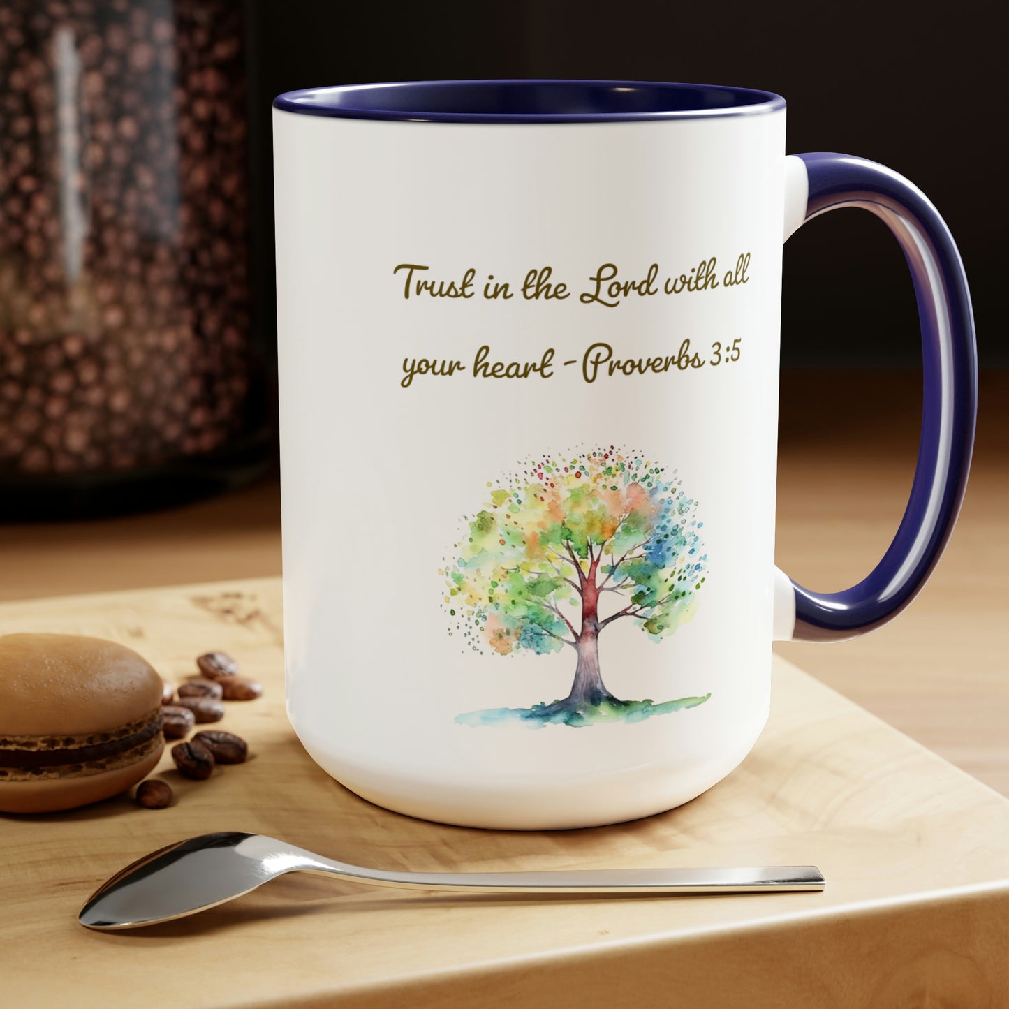Trust in the Lord Proverbs 3:5 Two-Tone Coffee Mugs 15oz