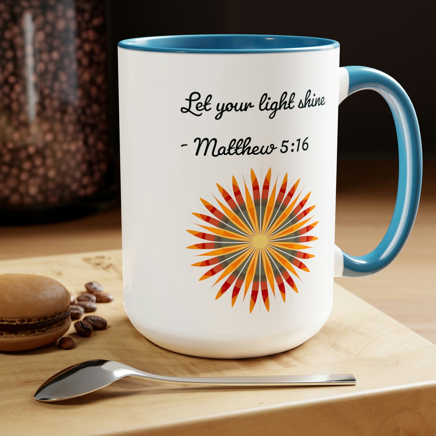 Let Your Light Shine, Two-Tone Coffee Mugs, 15oz