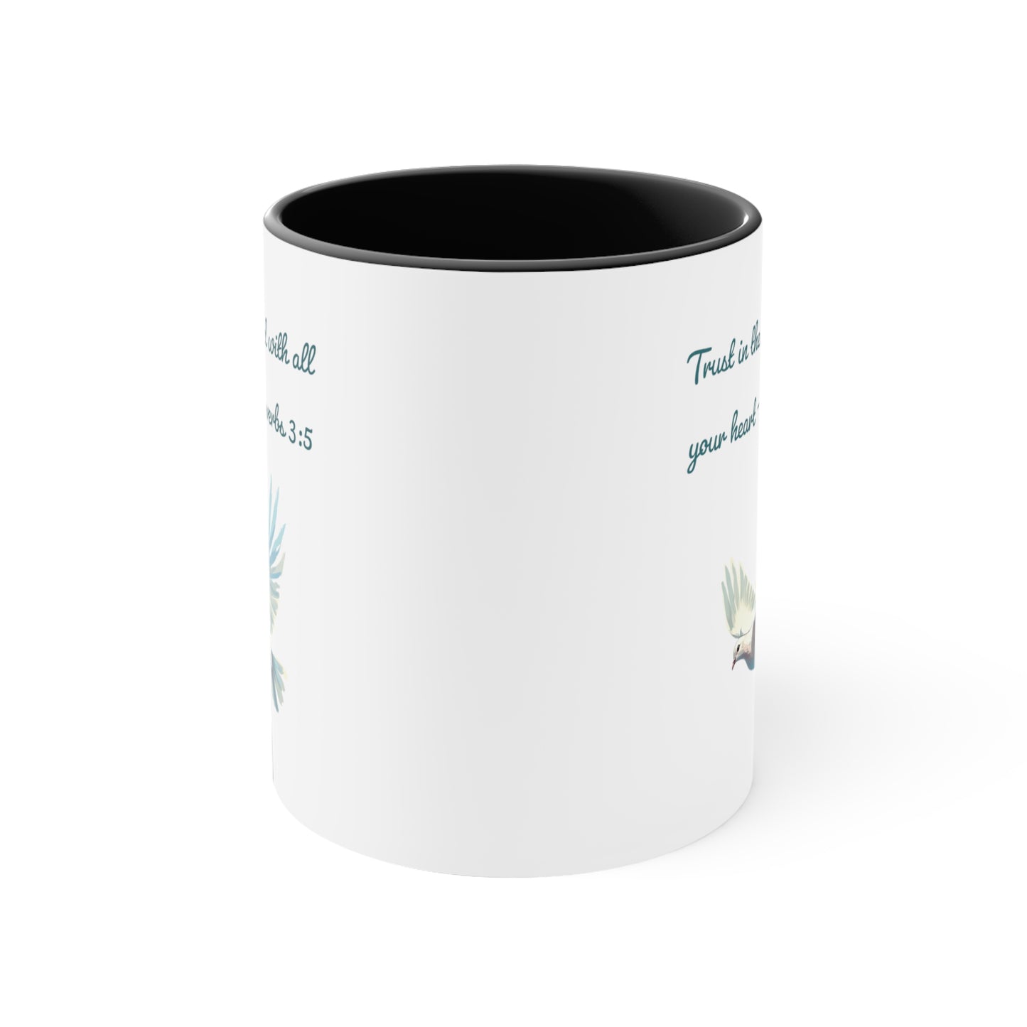 Trust in the Lord Proverb Accent Coffee Mug, 11 oz