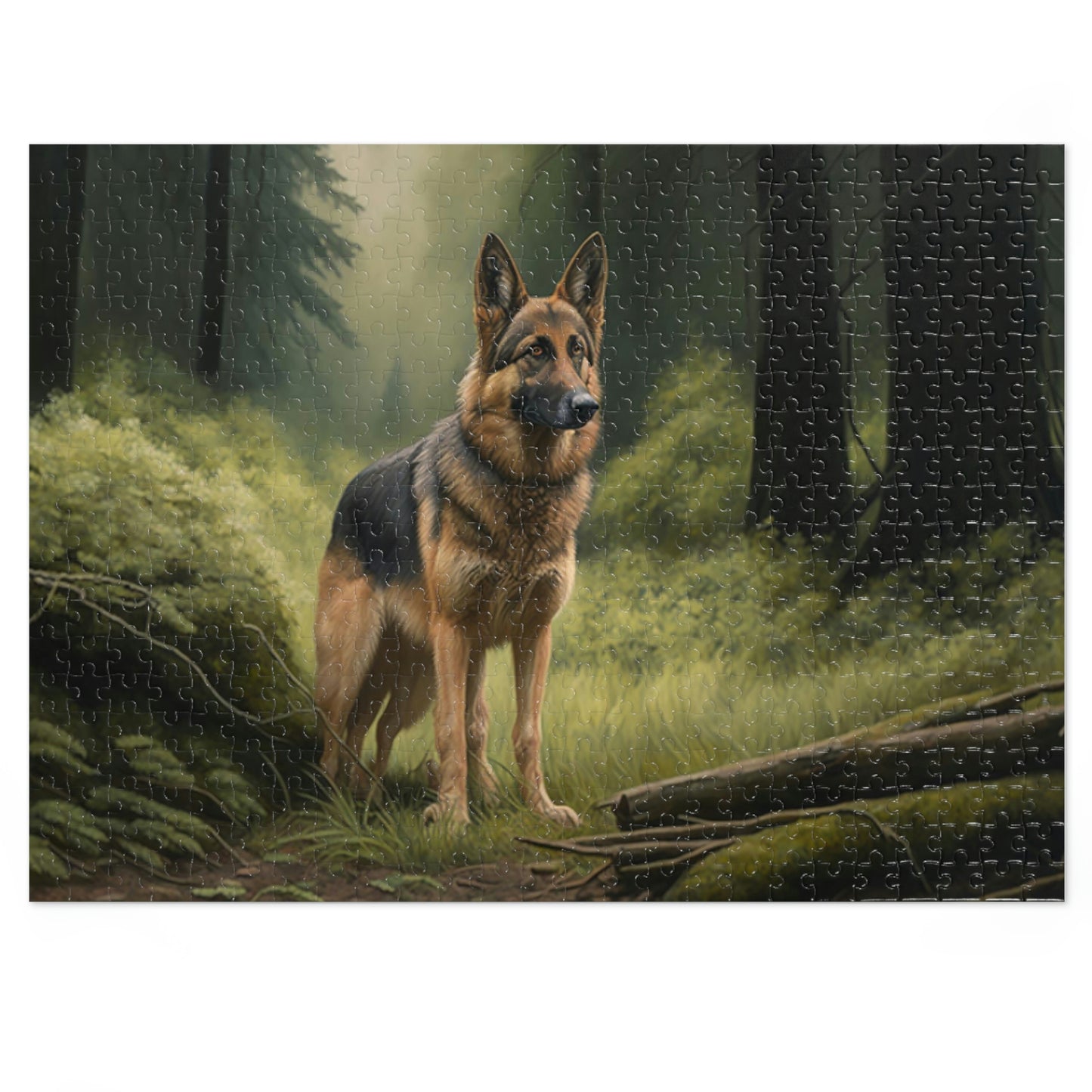 Mystical Woods German Shepherd Puzzle (500,1000-Piece)