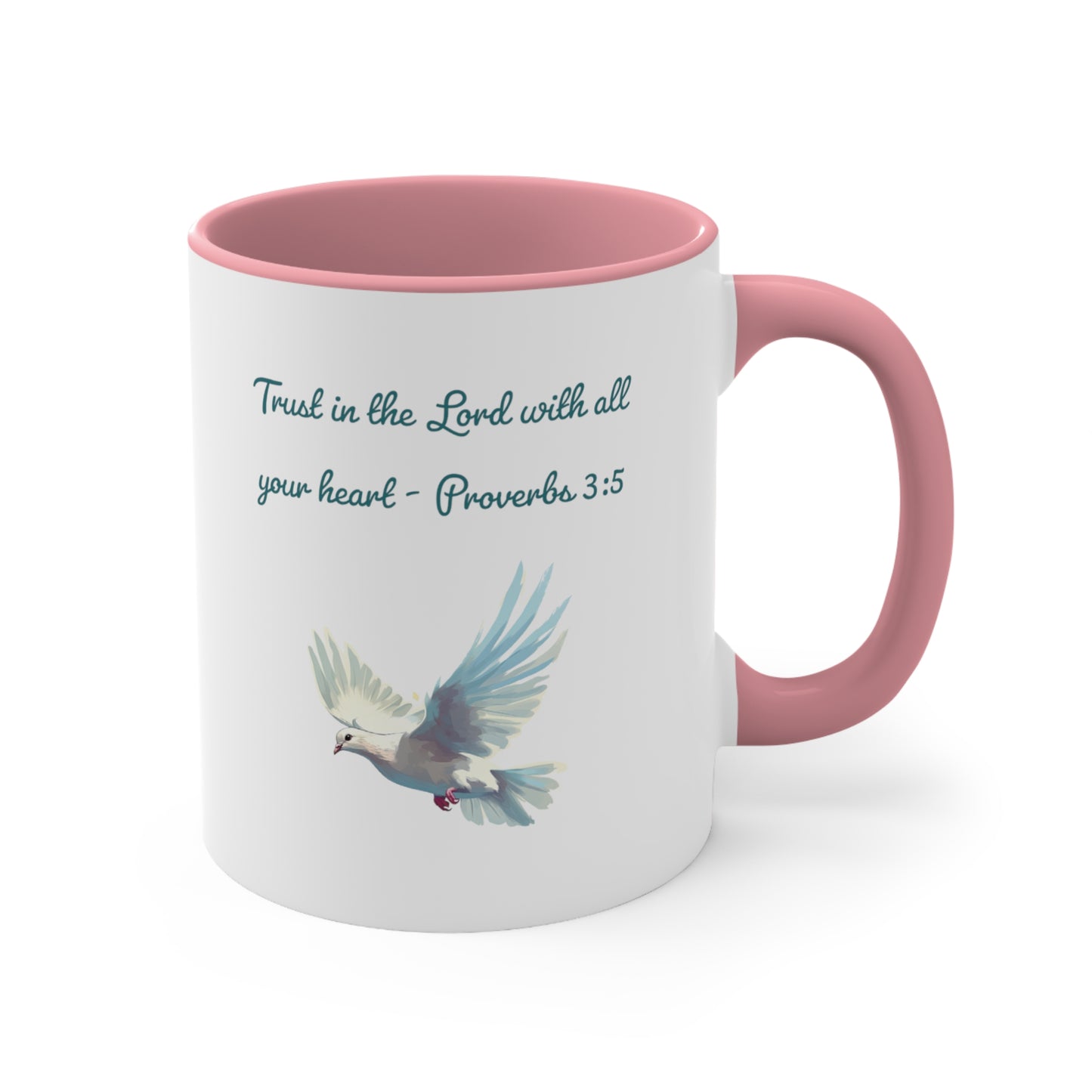 Trust in the Lord Proverb Accent Coffee Mug, 11 oz
