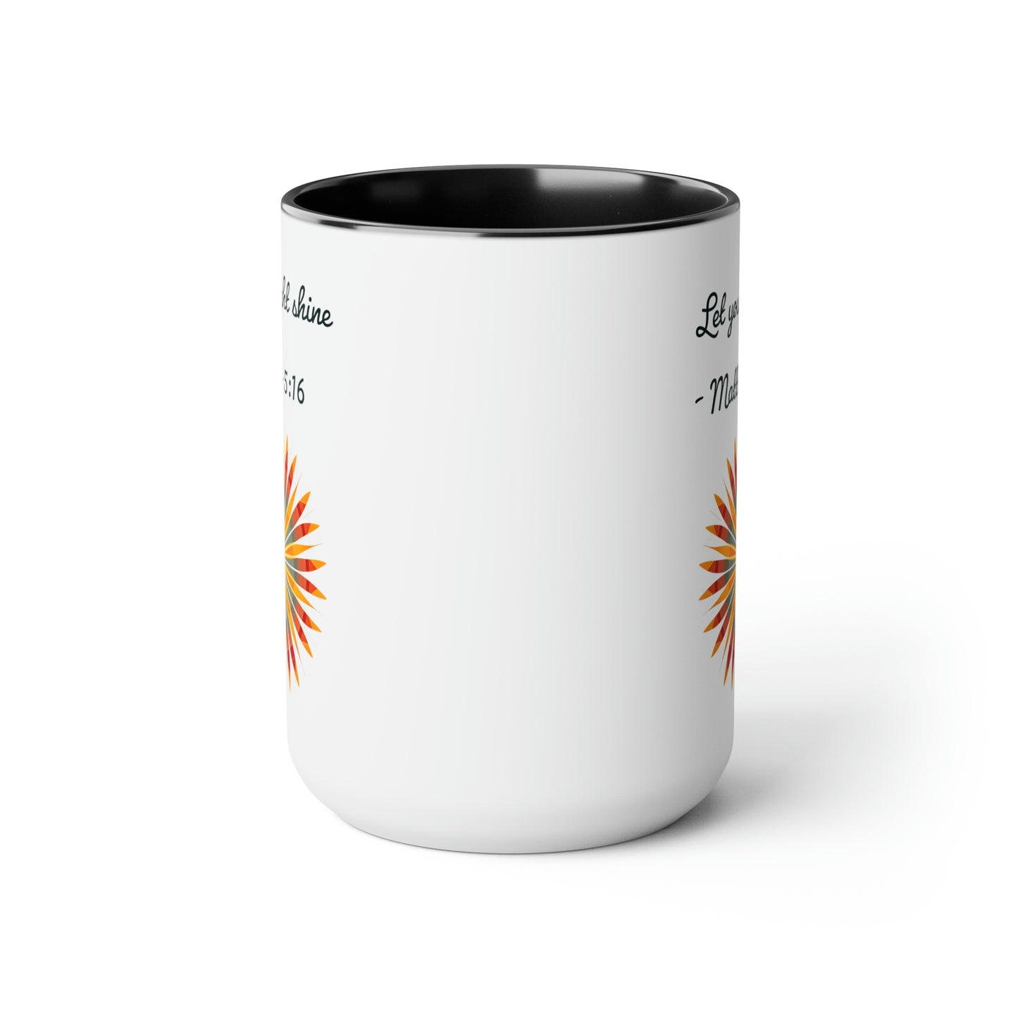 Let Your Light Shine, Two-Tone Coffee Mugs, 15oz