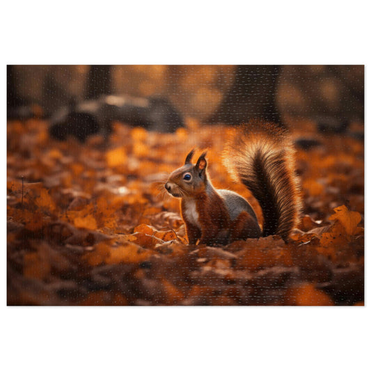 Squirrel's Autumn Harvest Puzzle (500, 1000 piece)