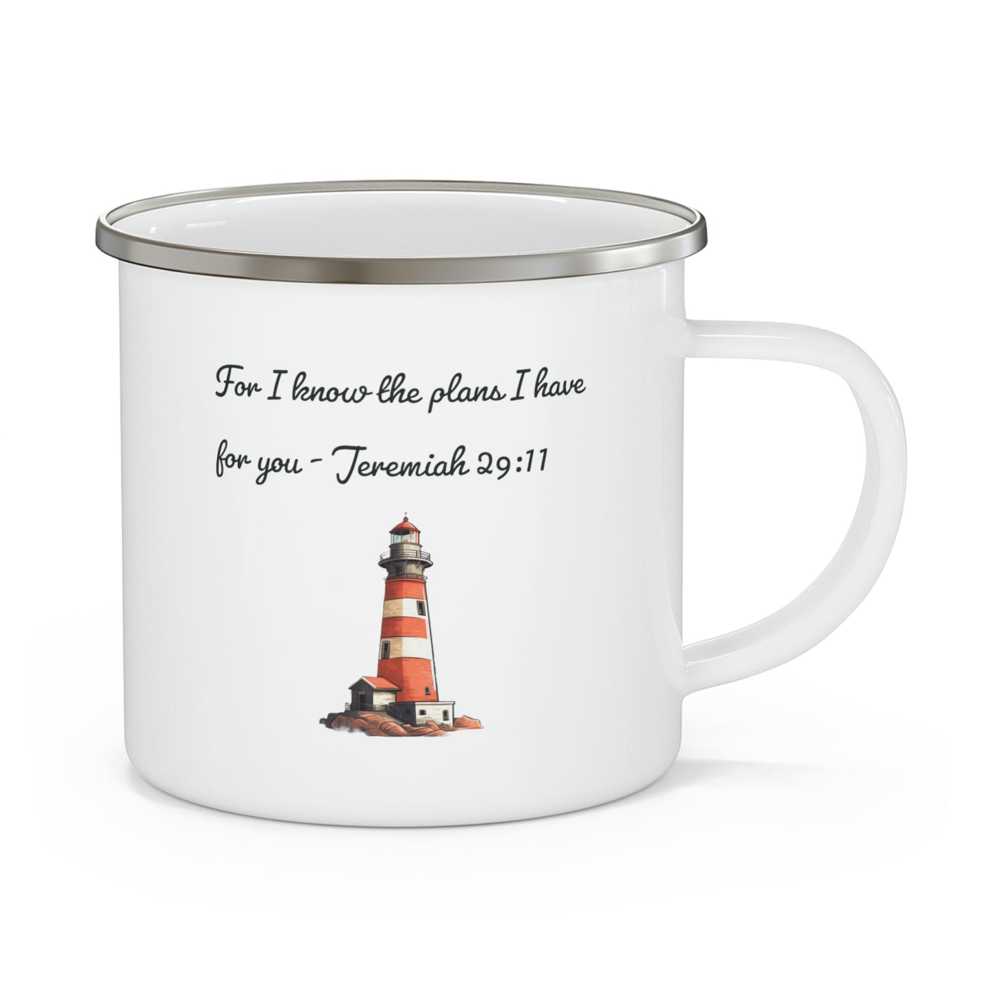 For I know the Plans I have for You Camping Mug, enamel, 12 oz