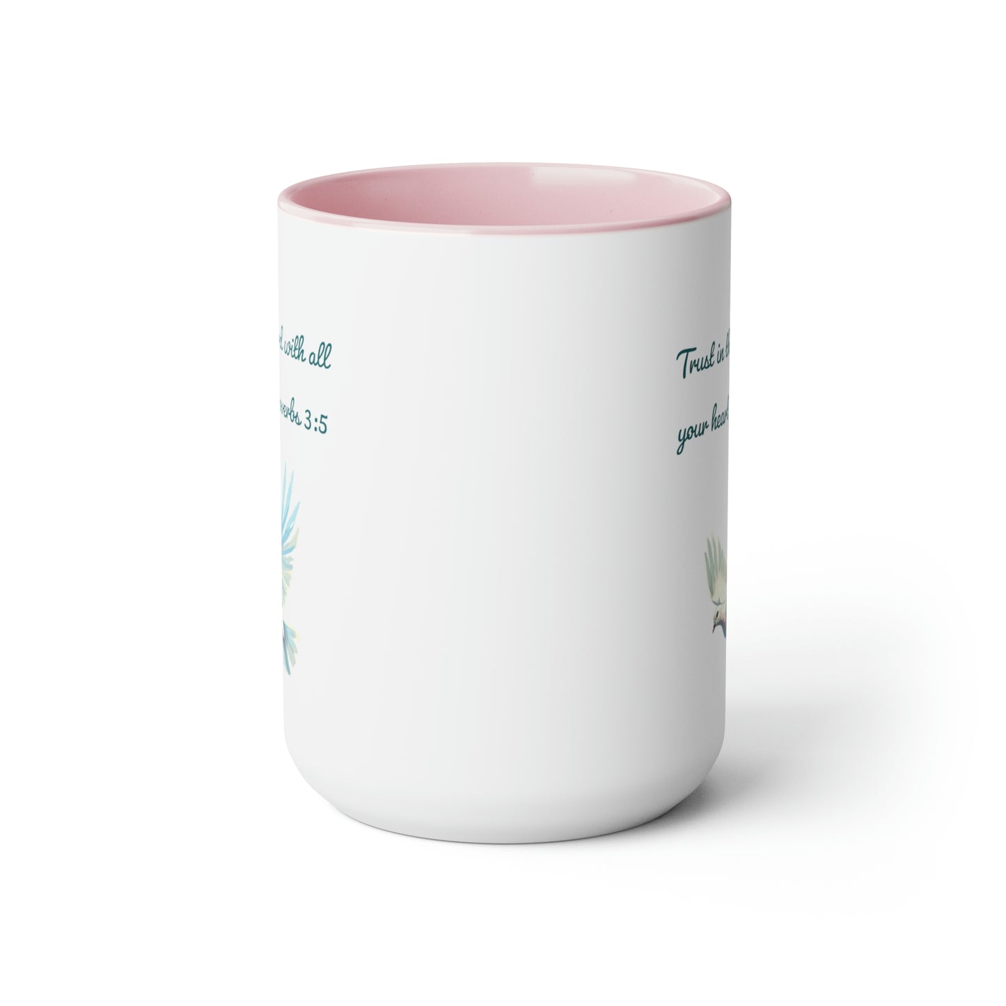 Trust in the Lord, Proverbs 3:5, Two-Tone Coffee Mugs, 15oz