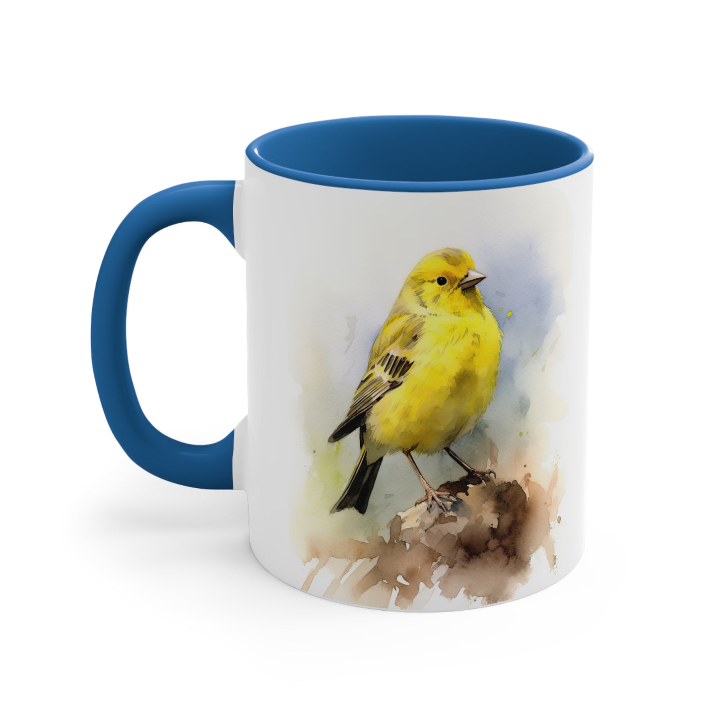 Canary Watercolor Accent Coffee Mug, 11oz