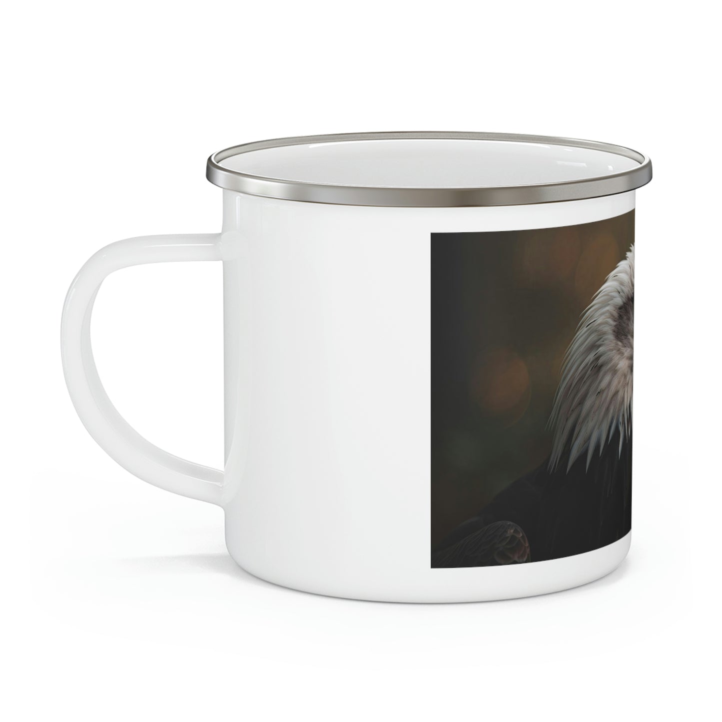 American Eagle camping mug, side view