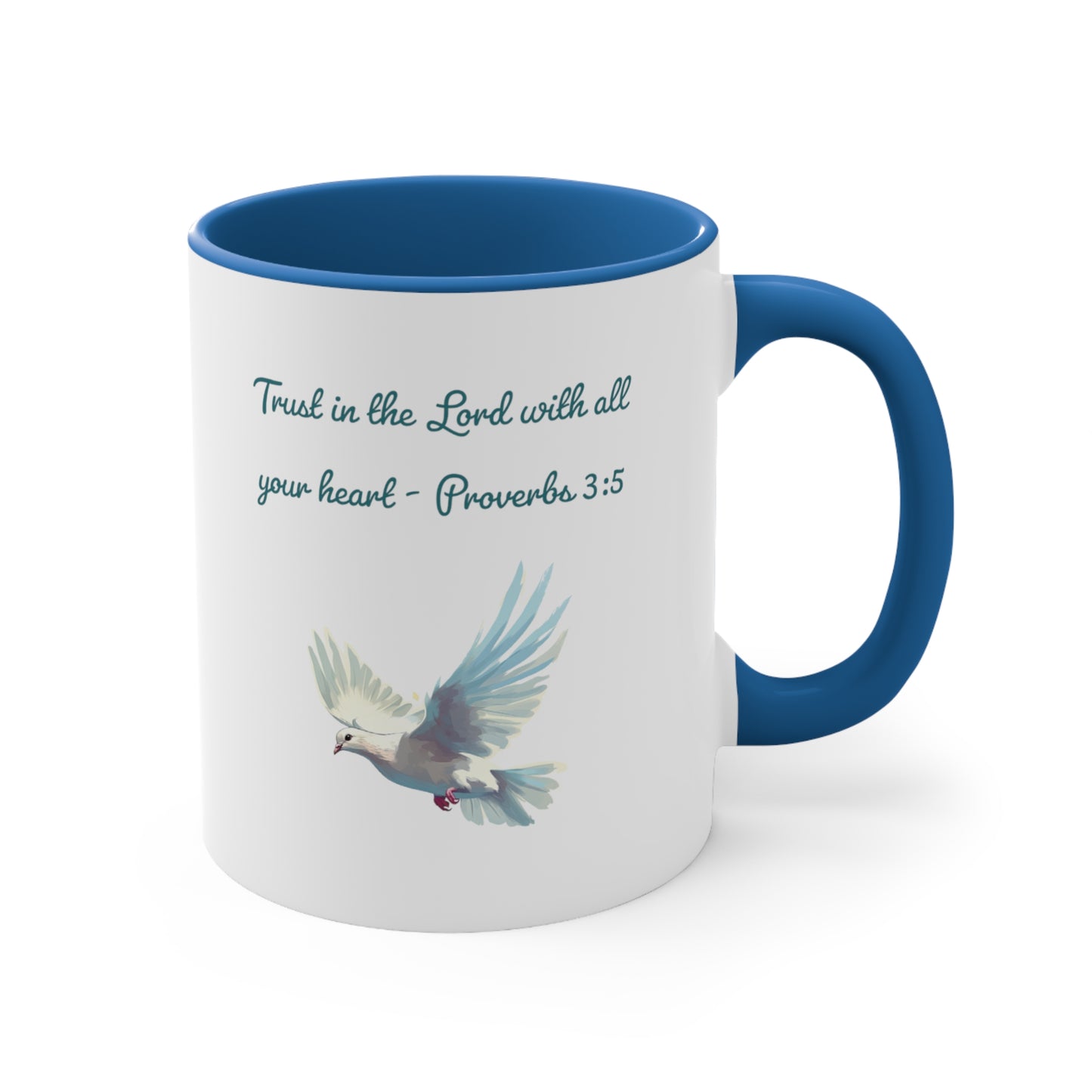 Trust in the Lord Proverb Accent Coffee Mug, 11 oz