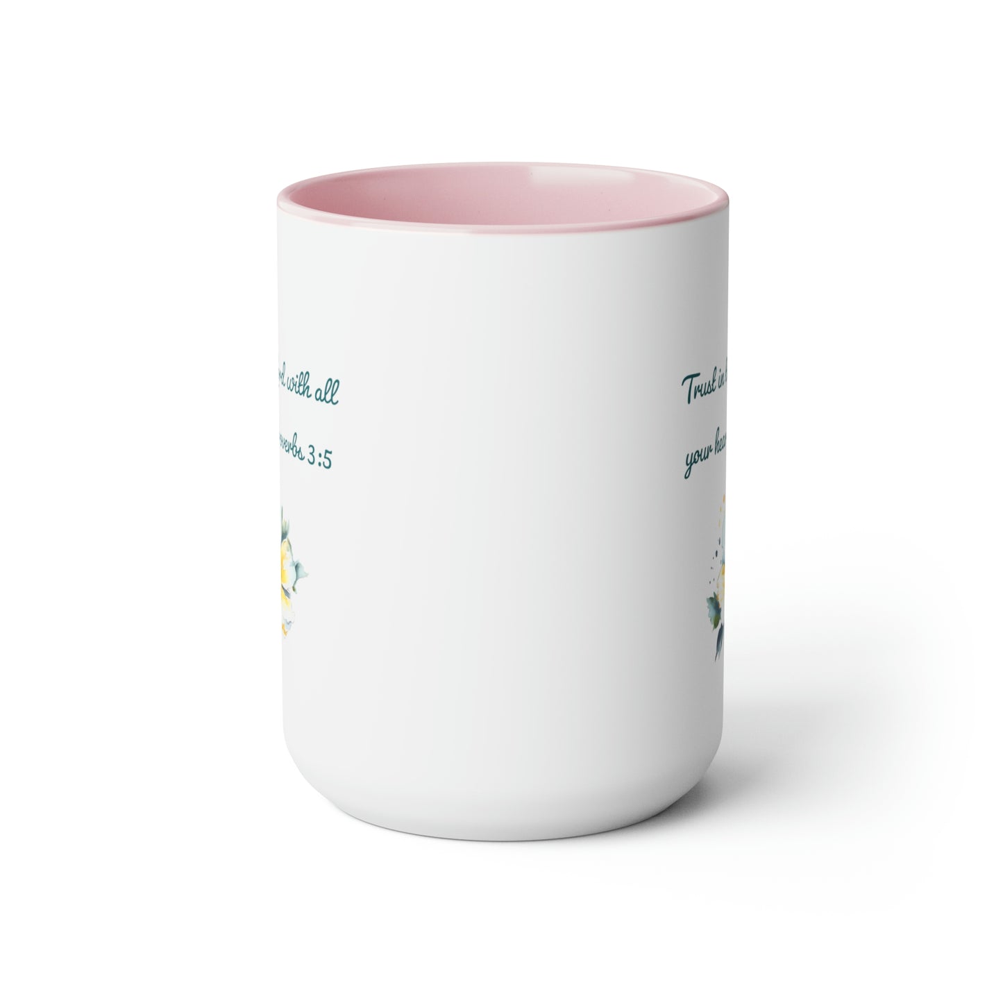 Trust in the Lord, Proverbs 3:5, Two-Tone Coffee Mugs, 15oz