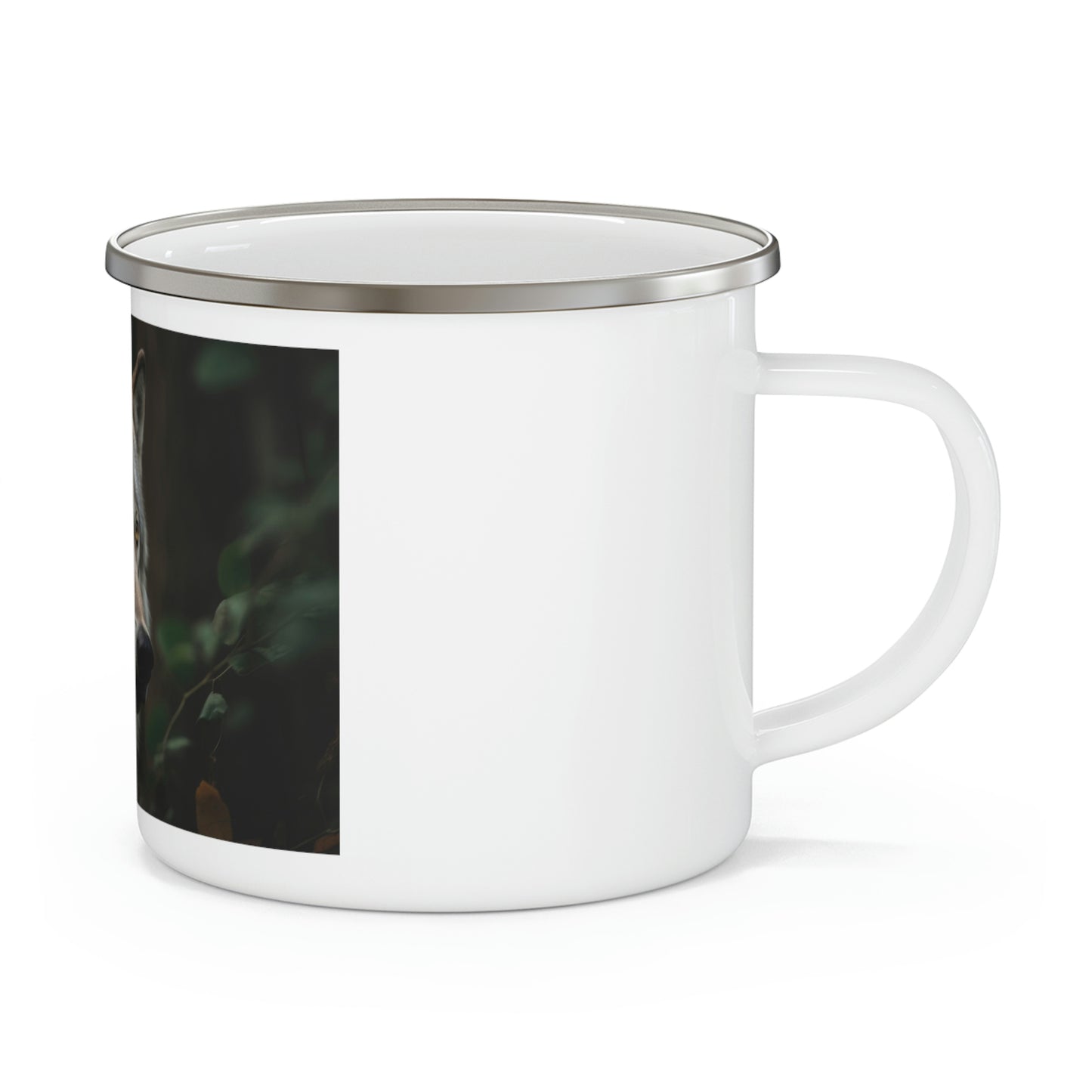 Wolf Enamel Camping Mug
