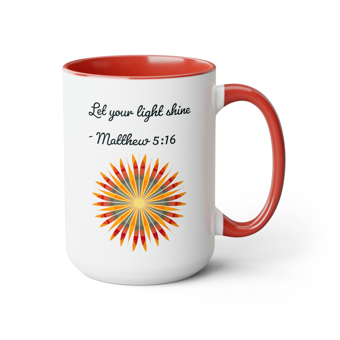 Let Your Light Shine, Two-Tone Coffee Mugs, 15oz