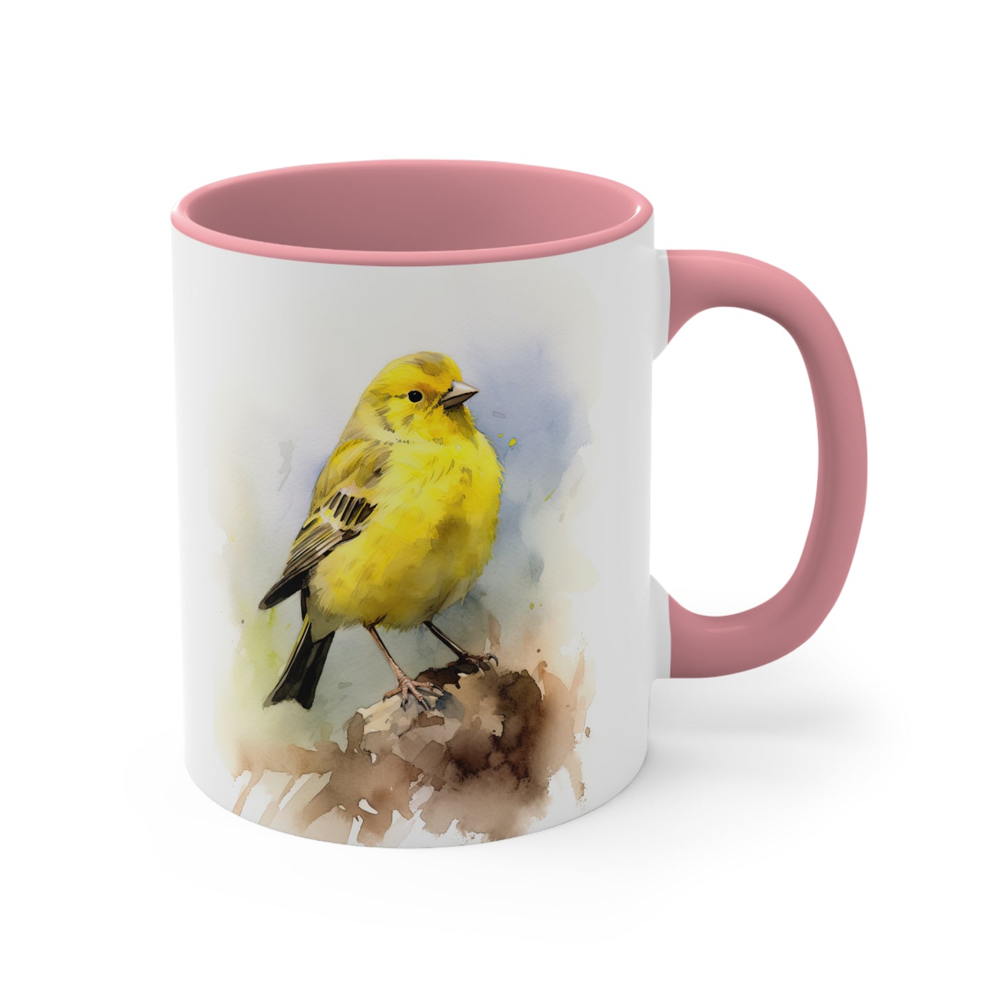 Canary Watercolor Accent Coffee Mug, 11oz