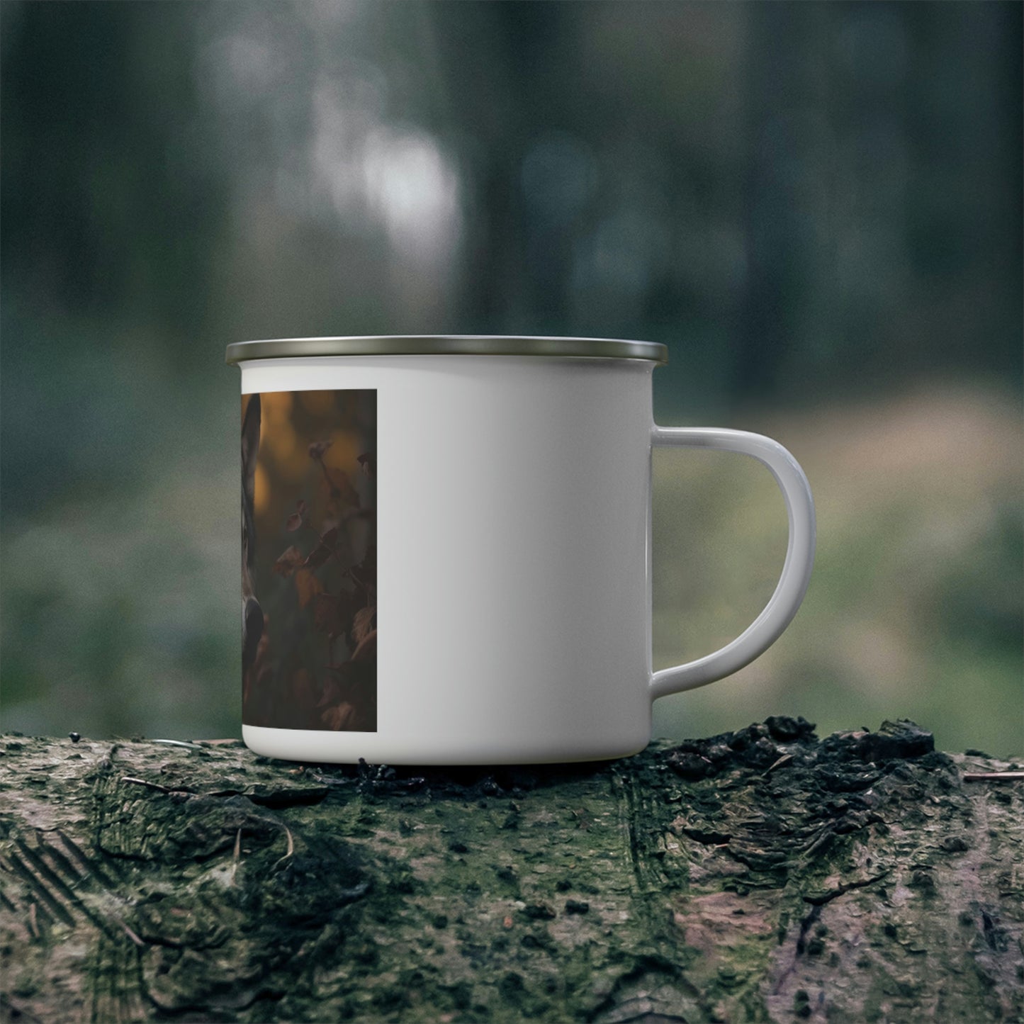 Wolf Enamel Camping Mug