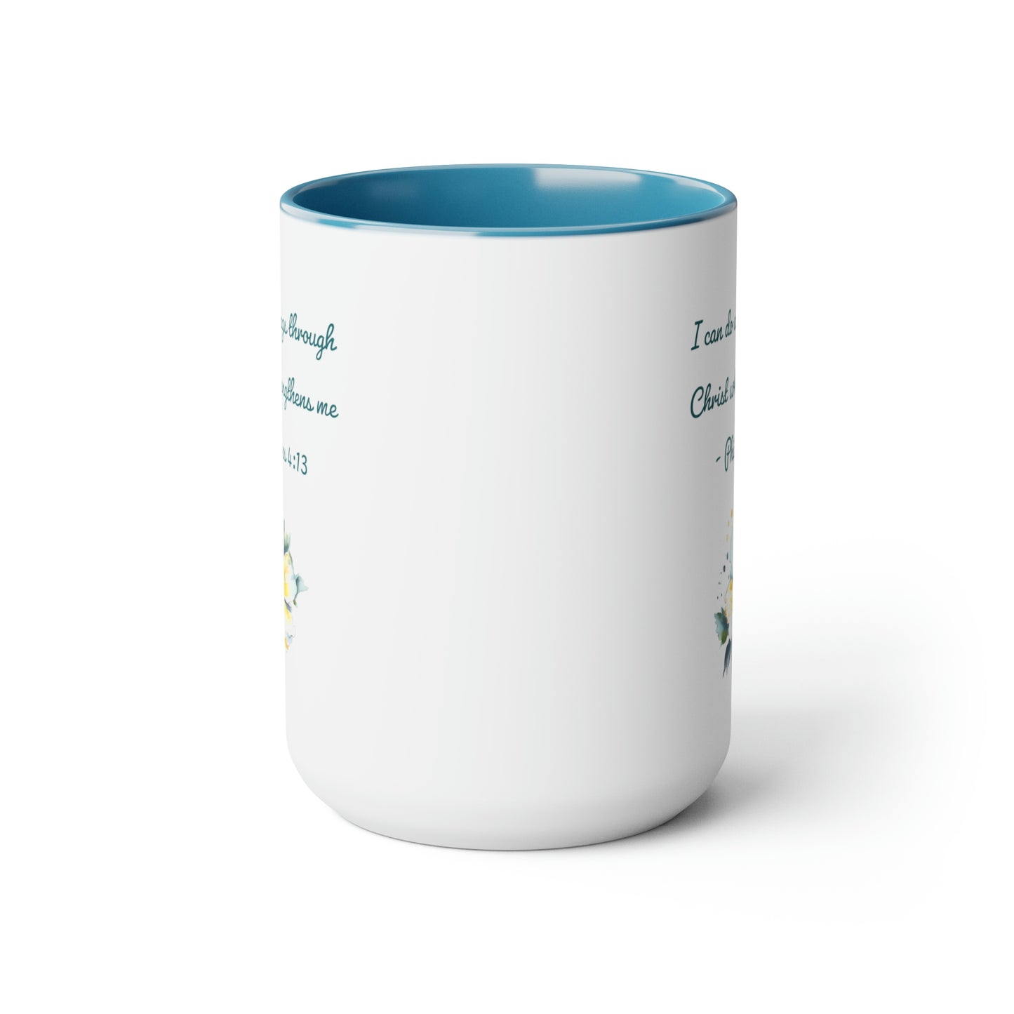Philippians 4:13, Two-Tone Coffee Mugs, 15oz