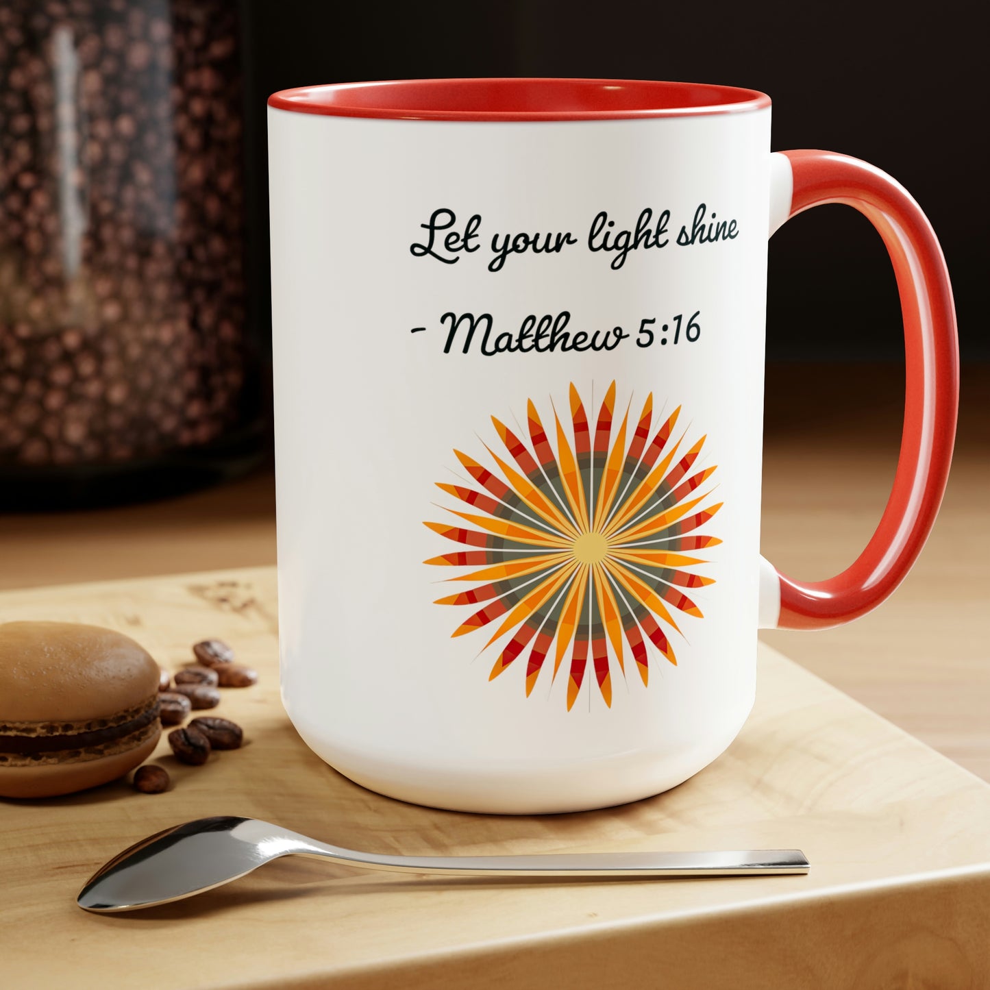 Let Your Light Shine, Two-Tone Coffee Mugs, 15oz