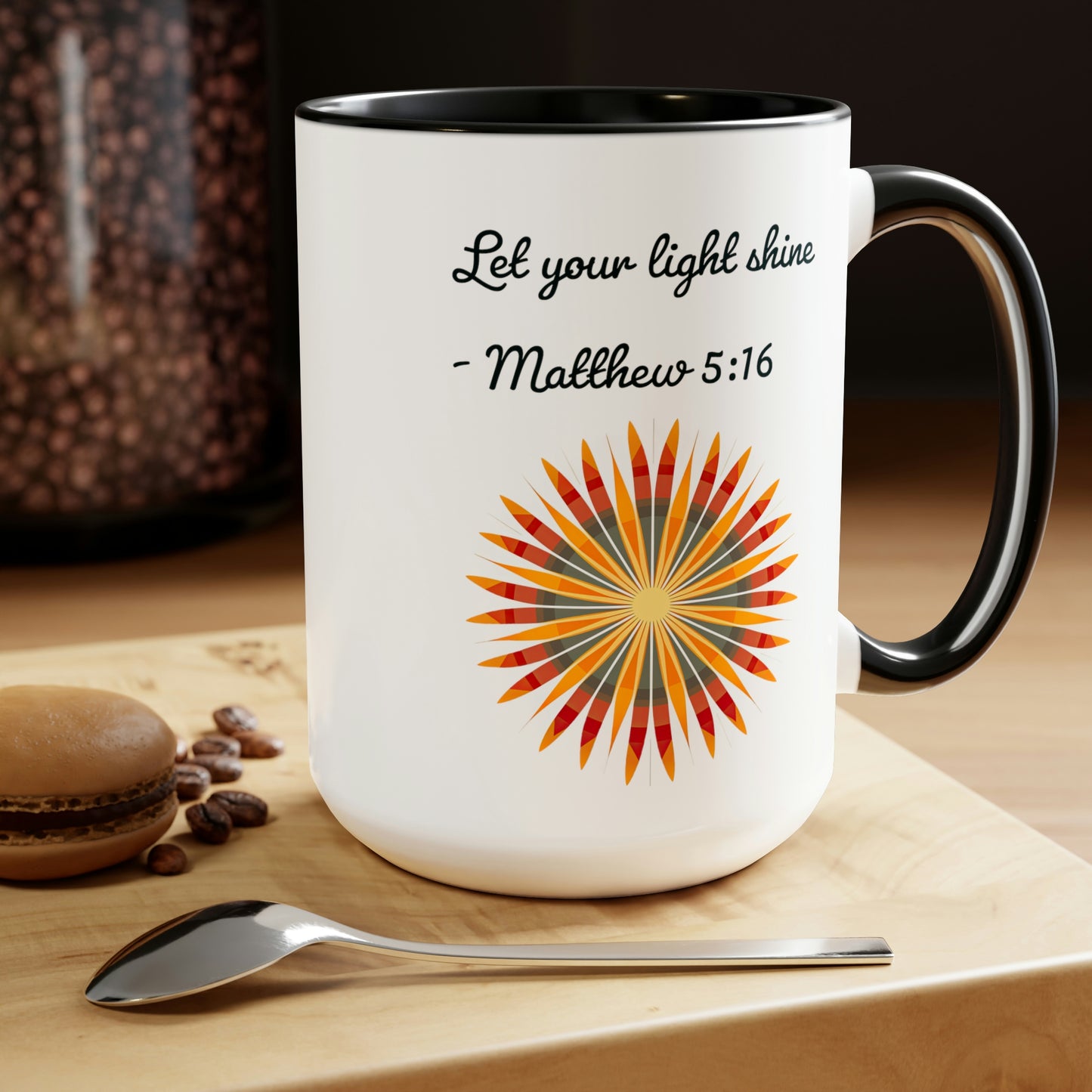 Let Your Light Shine, Two-Tone Coffee Mugs, 15oz