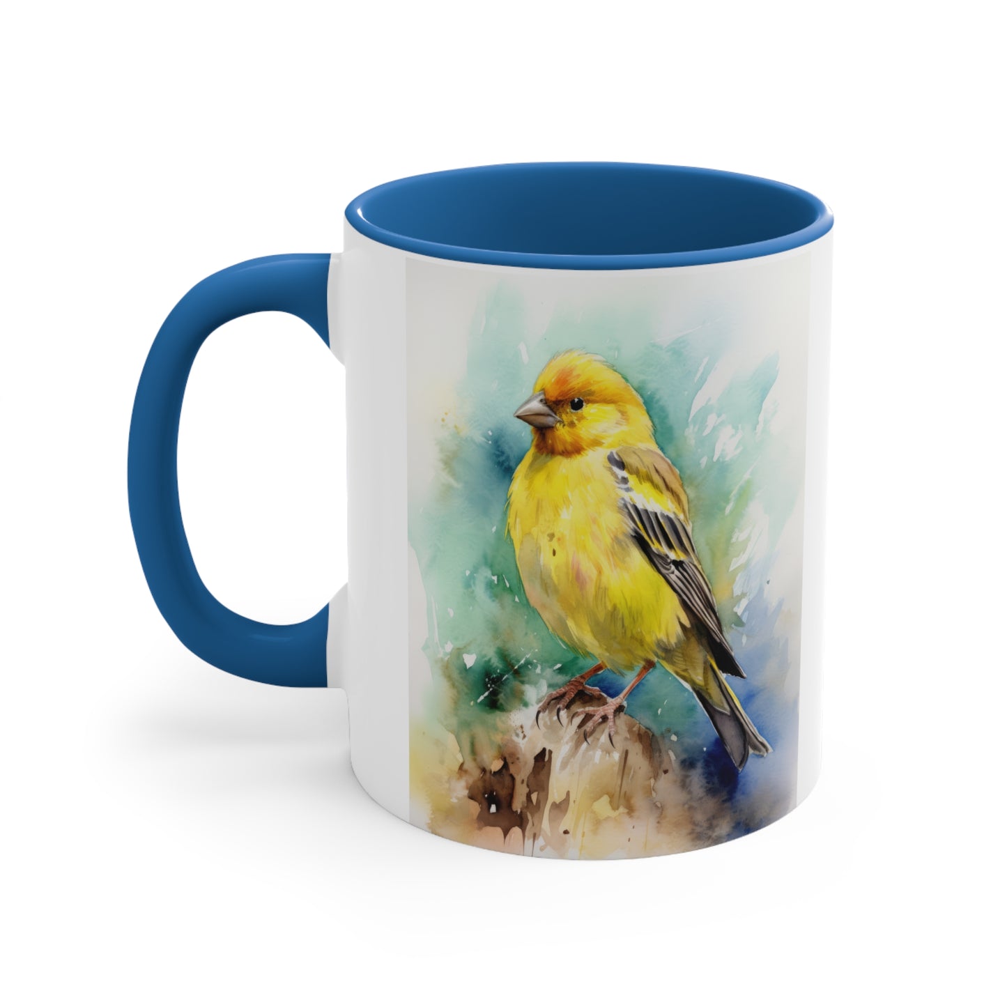 Canary Watercolor Accent Coffee Mug 4, 11oz