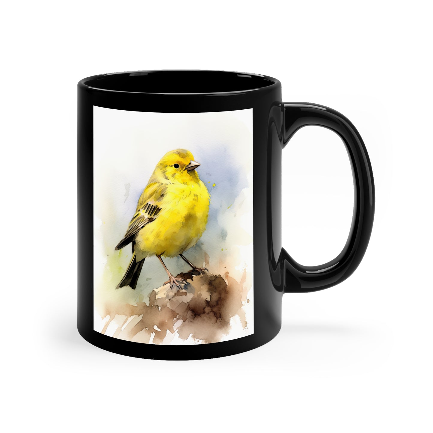 Canary Watercolor Mug - 11 oz Ceramic Mug