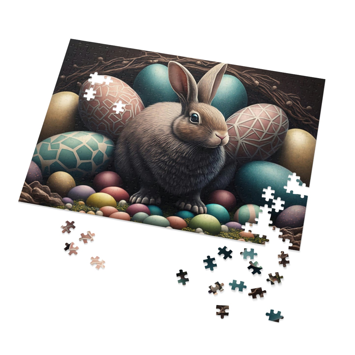 Bunny and Easter Eggs Puzzle (500, 1000 piece)